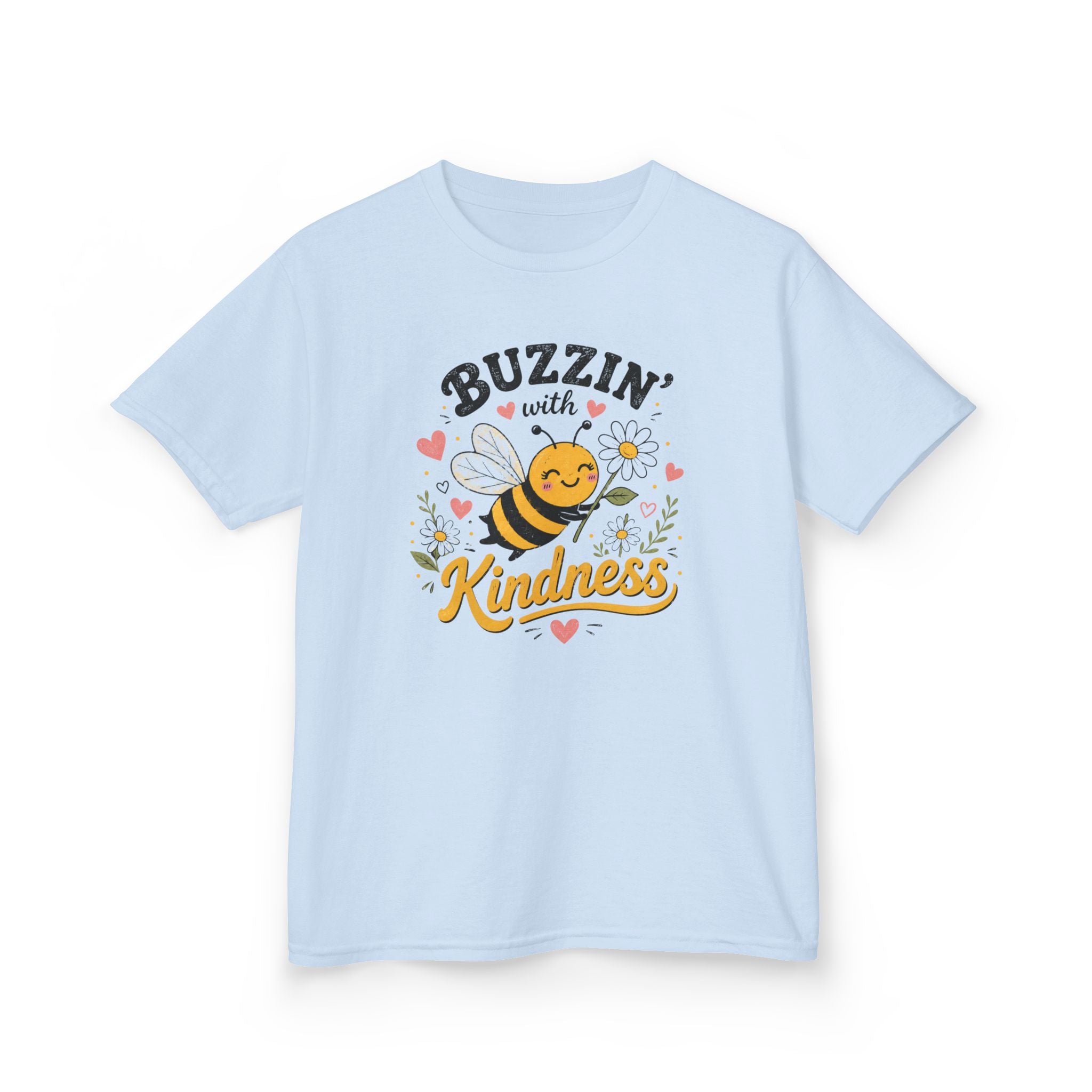 Buzzin' with Kindness Kids T-Shirt Cute Bee Positive Message Tee