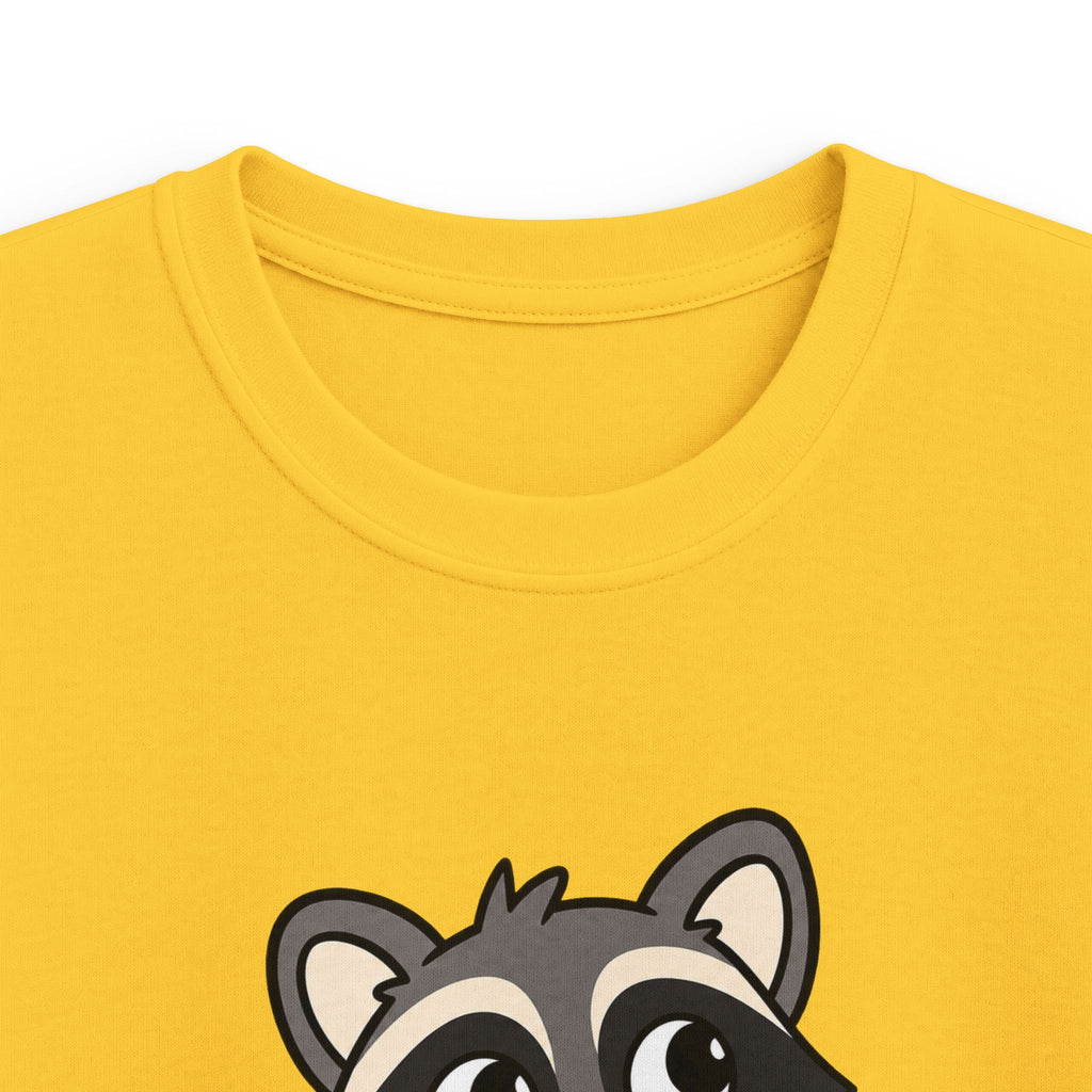 Cute Raccoon "got snacks?" Funny Graphic Tee for Kids