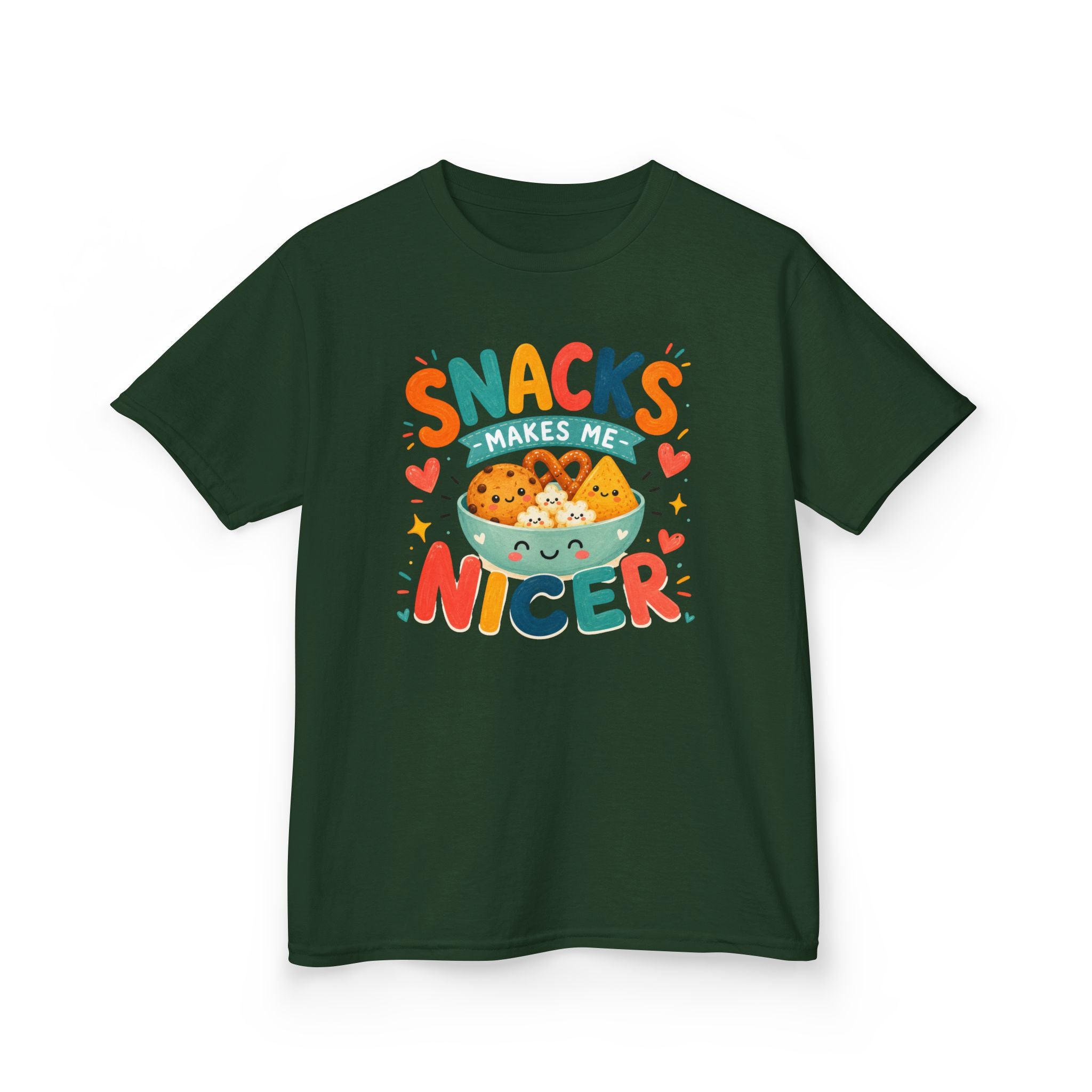 Cute Kids T-Shirt "Snacks Make Me Nicer" Cute Snack Monster Tee