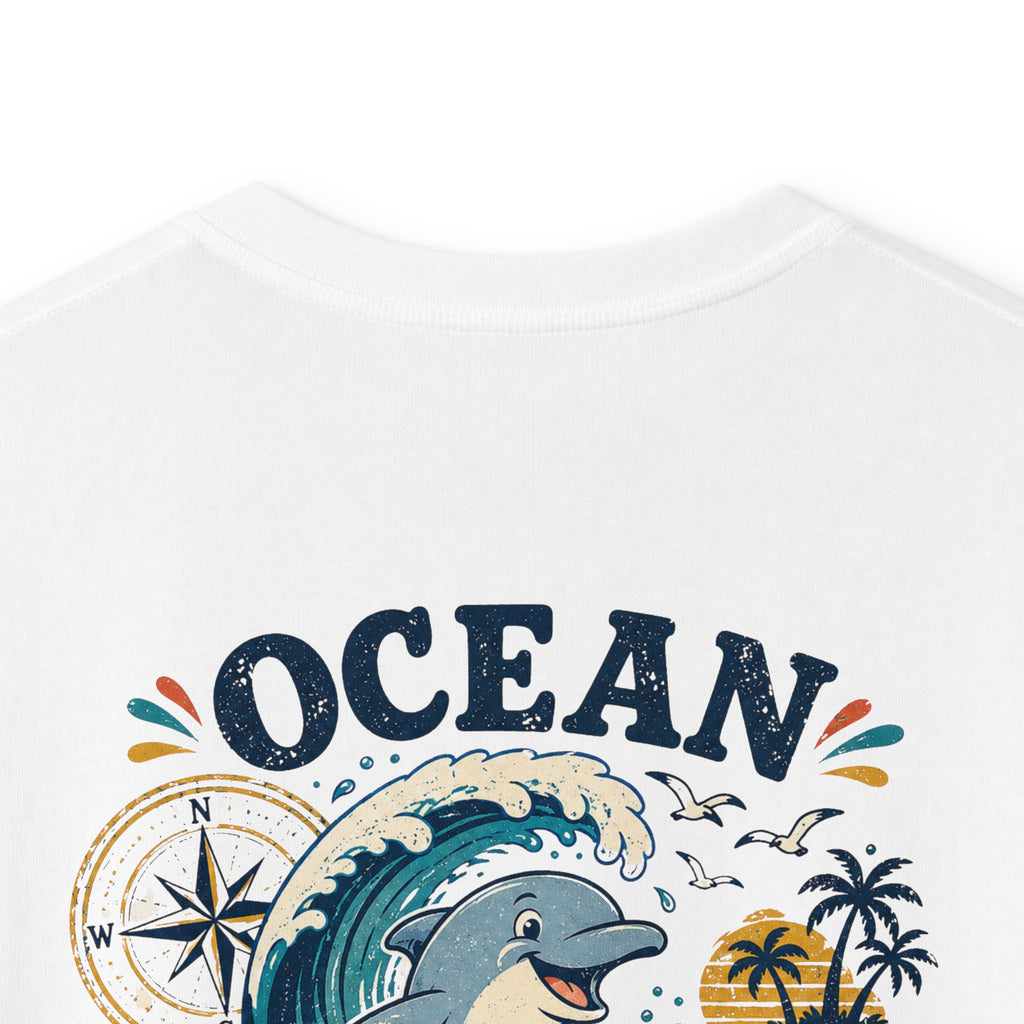 Ocean Adventure Kids Tee 'Catch the Good Tide' Dolphin Surf Graphic