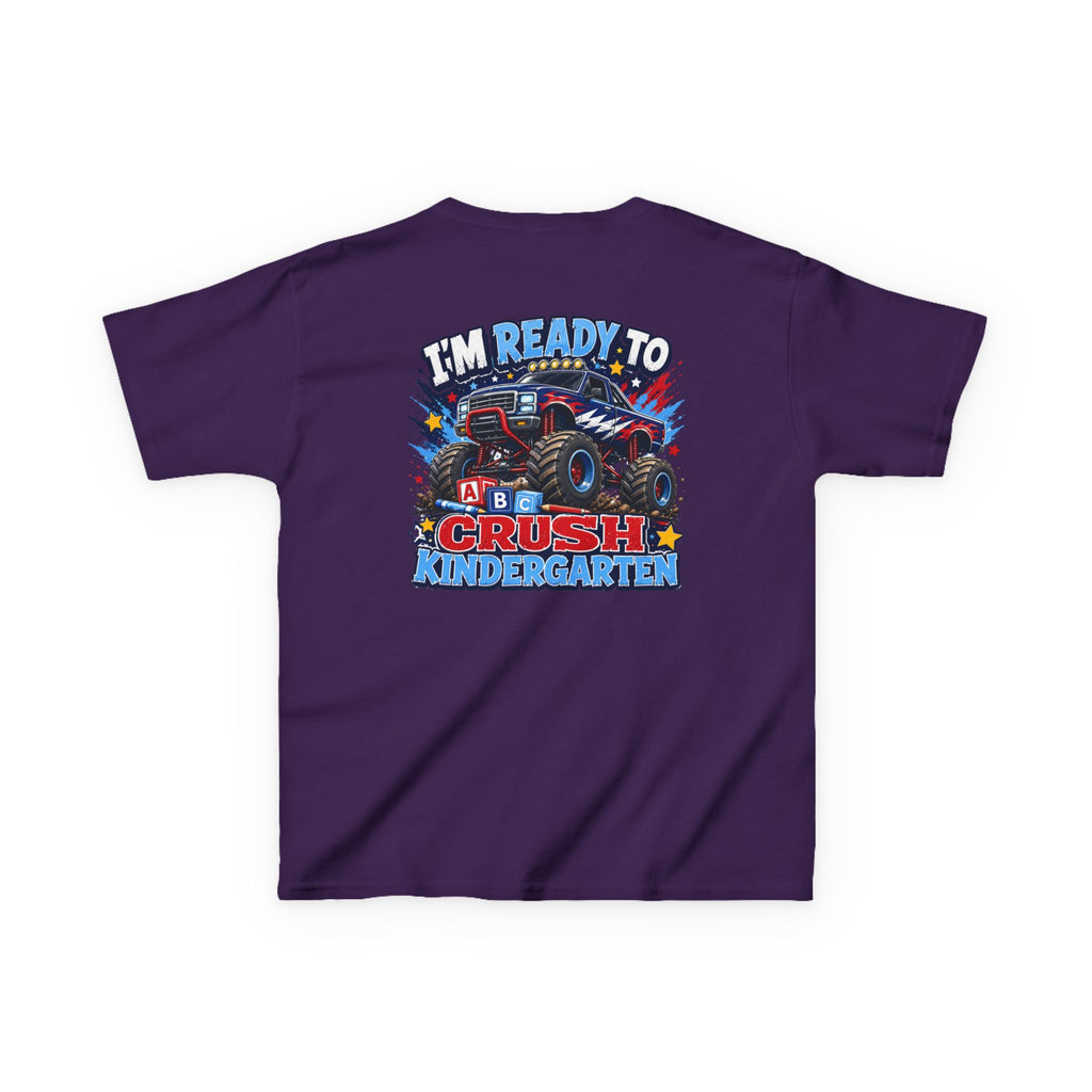 "I'm Ready to Crush Kindergarten" Grade Monster Truck Back to School Kids Graphic T-Shirt