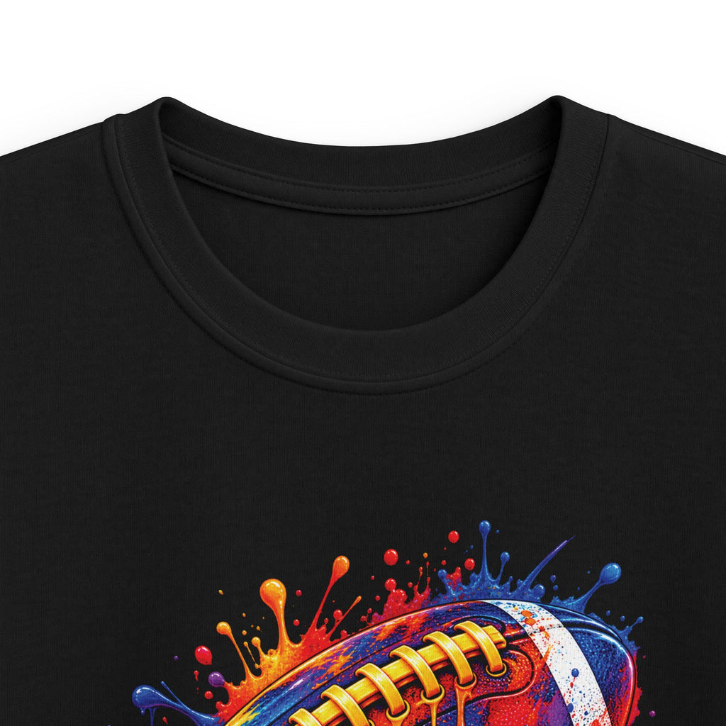 Kids T-Shirt Colorful Drip Football Sports Graphic Tee
