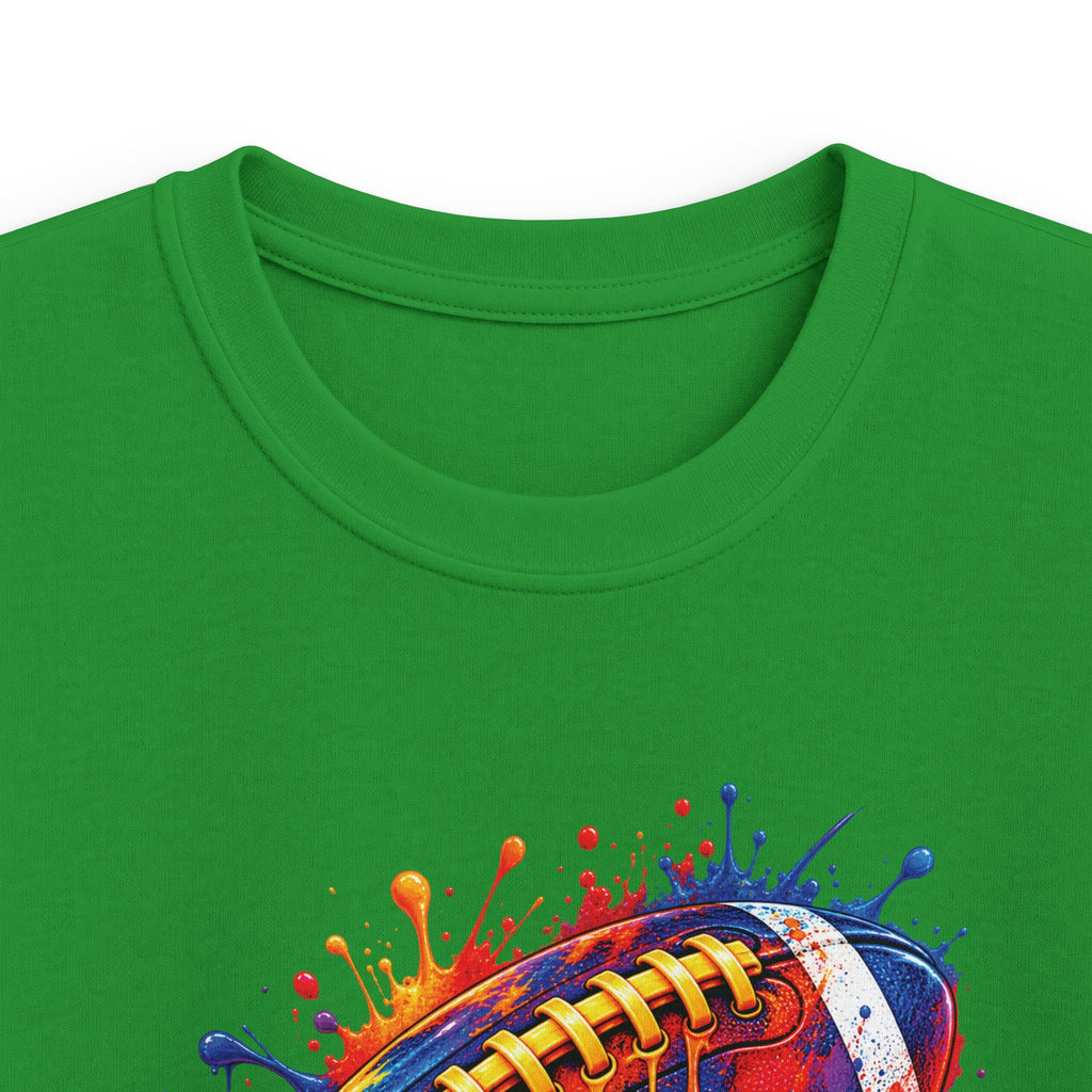 Kids T-Shirt Colorful Drip Football Sports Graphic Tee