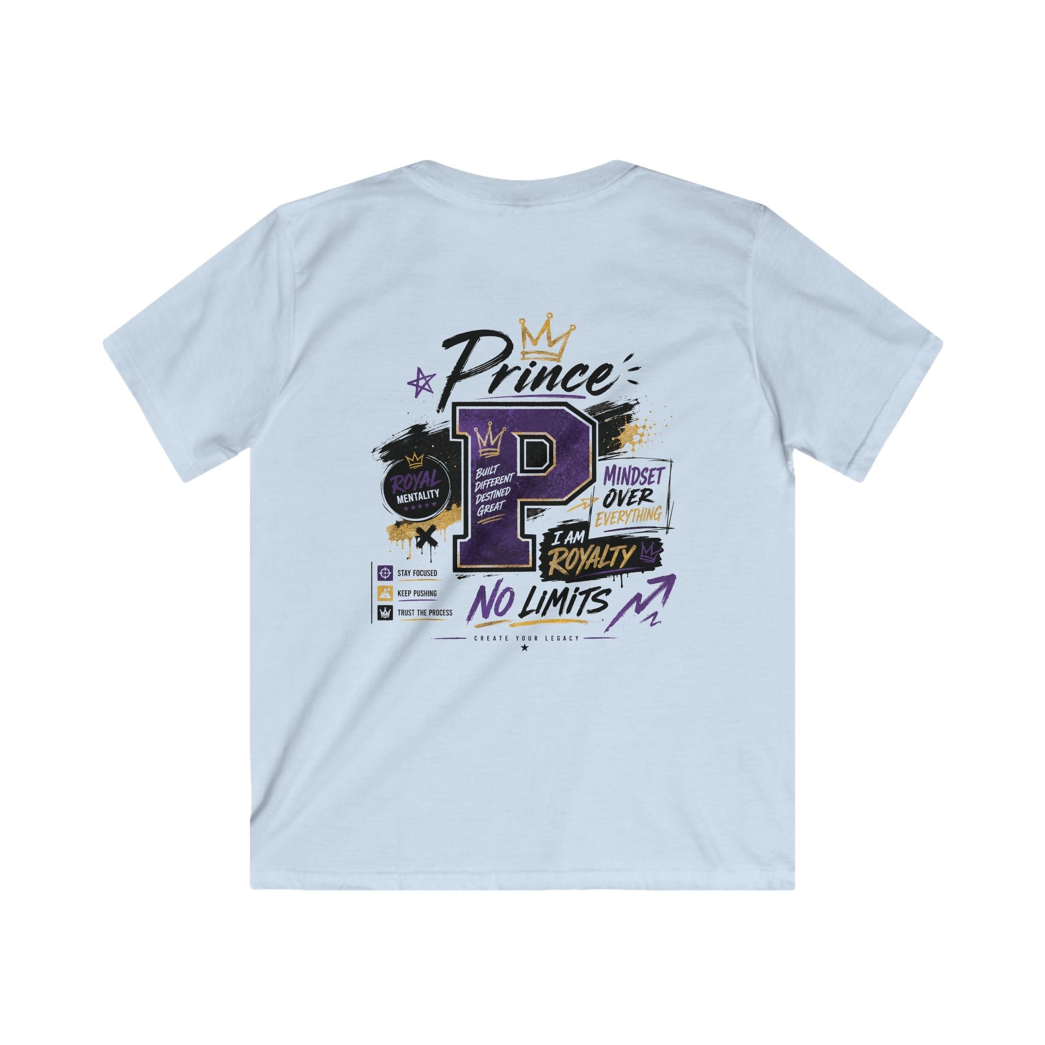 Kids Tee 'Prince P' Boys Royalty No Limits Graphic Shirt