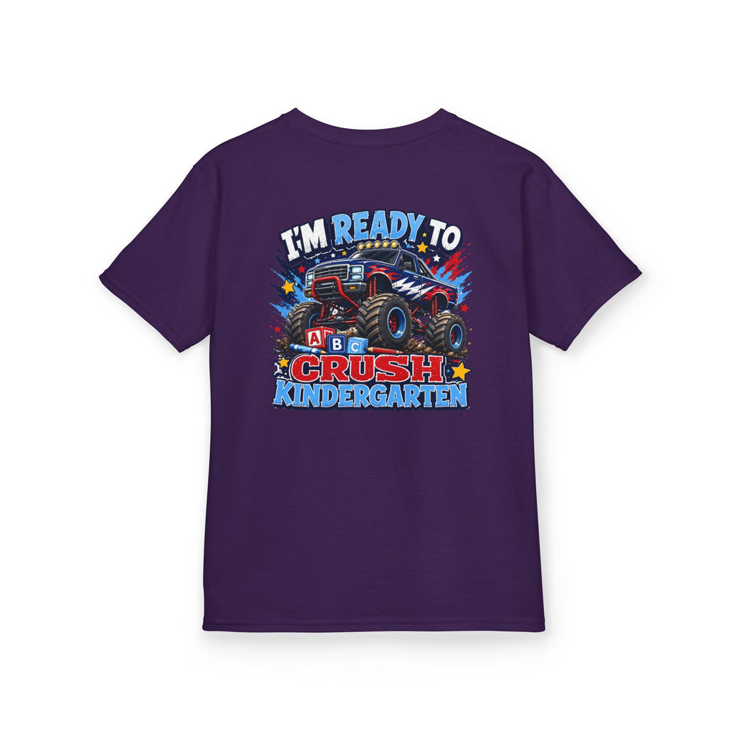 "I'm Ready to Crush Kindergarten" Grade Monster Truck Back to School Kids Graphic T-Shirt