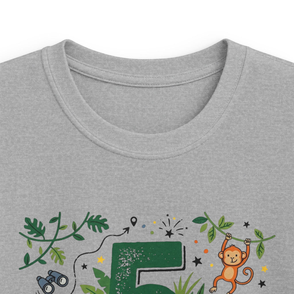 Kids 5th Birthday Safari Tee – "Five and Wild" Jungle Safari Shirt