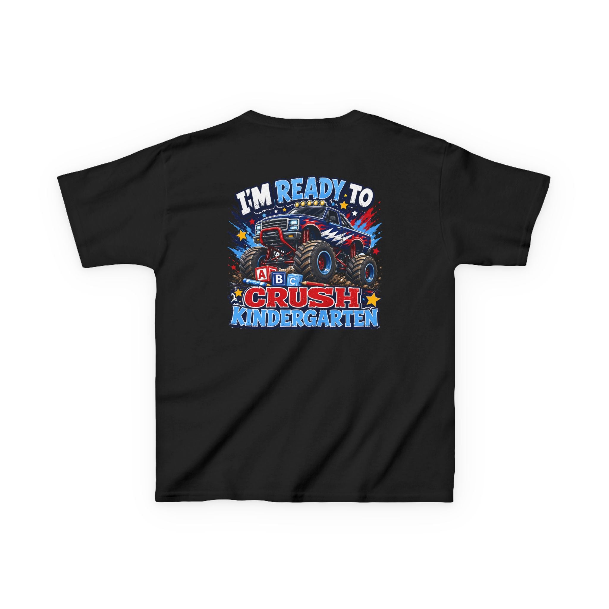 "I'm Ready to Crush Kindergarten" Grade Monster Truck Back to School Kids Graphic T-Shirt