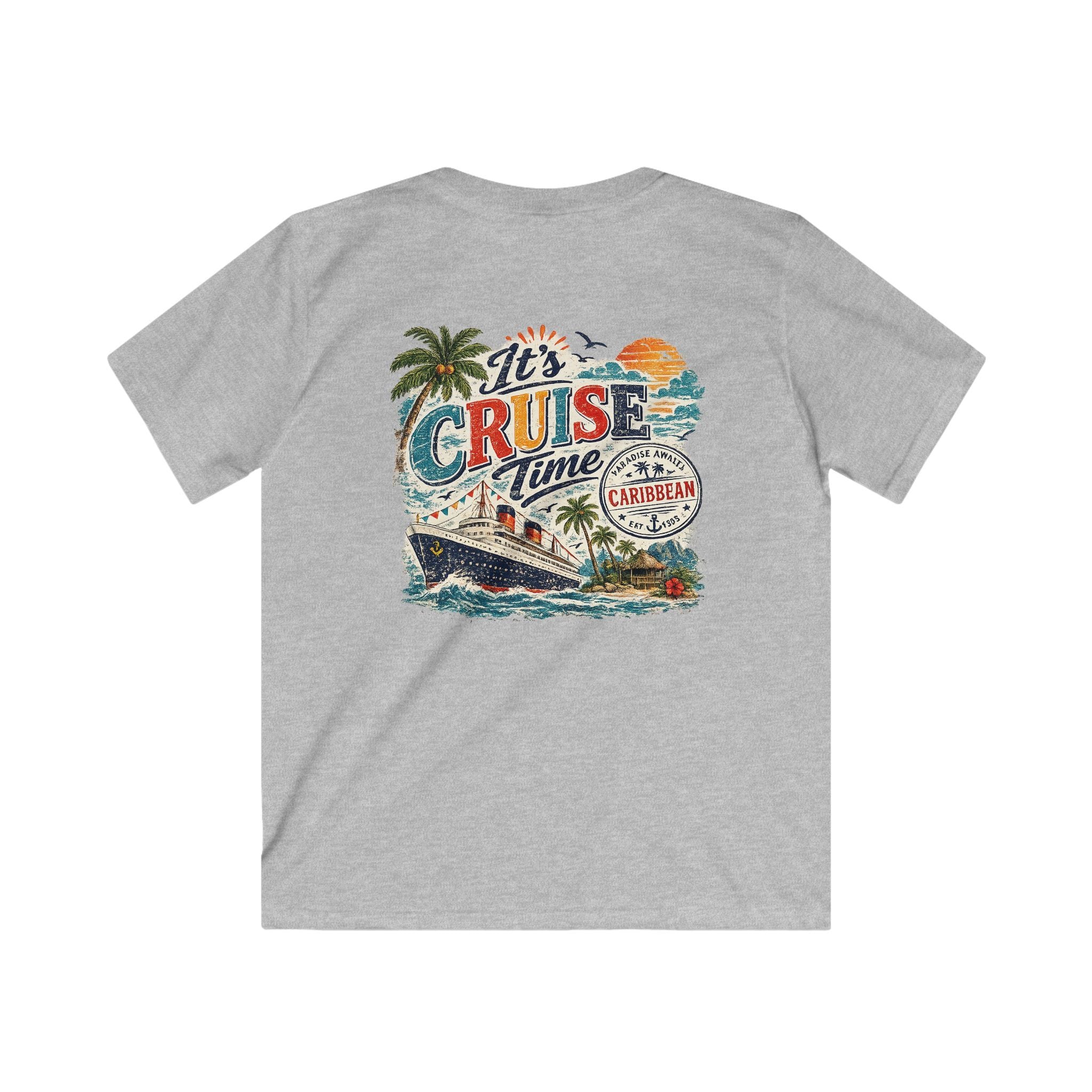 Kids Cruise T‑Shirt  "It’s Cruise Time" Tropical Vacation Tee