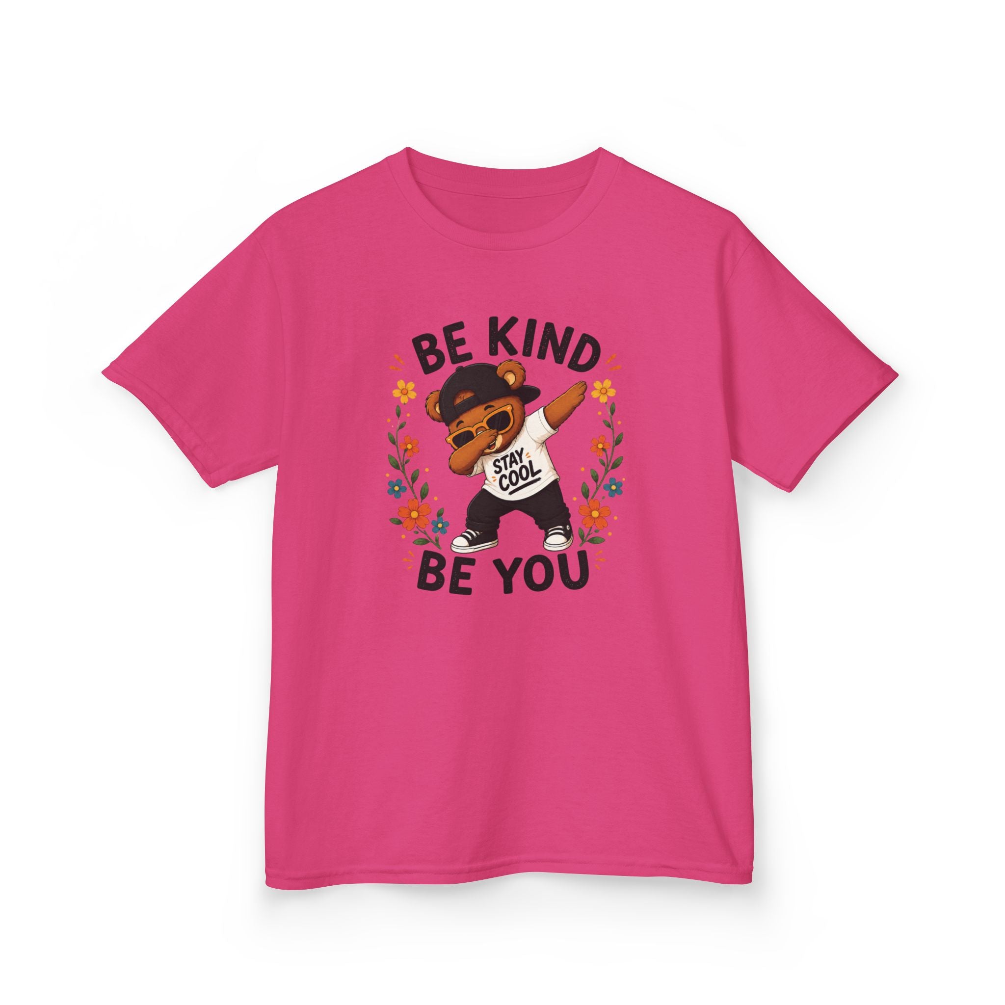 Kids "Be Kind Be You" Buddy T-Shirt Cute Positive Message Tee for Children
