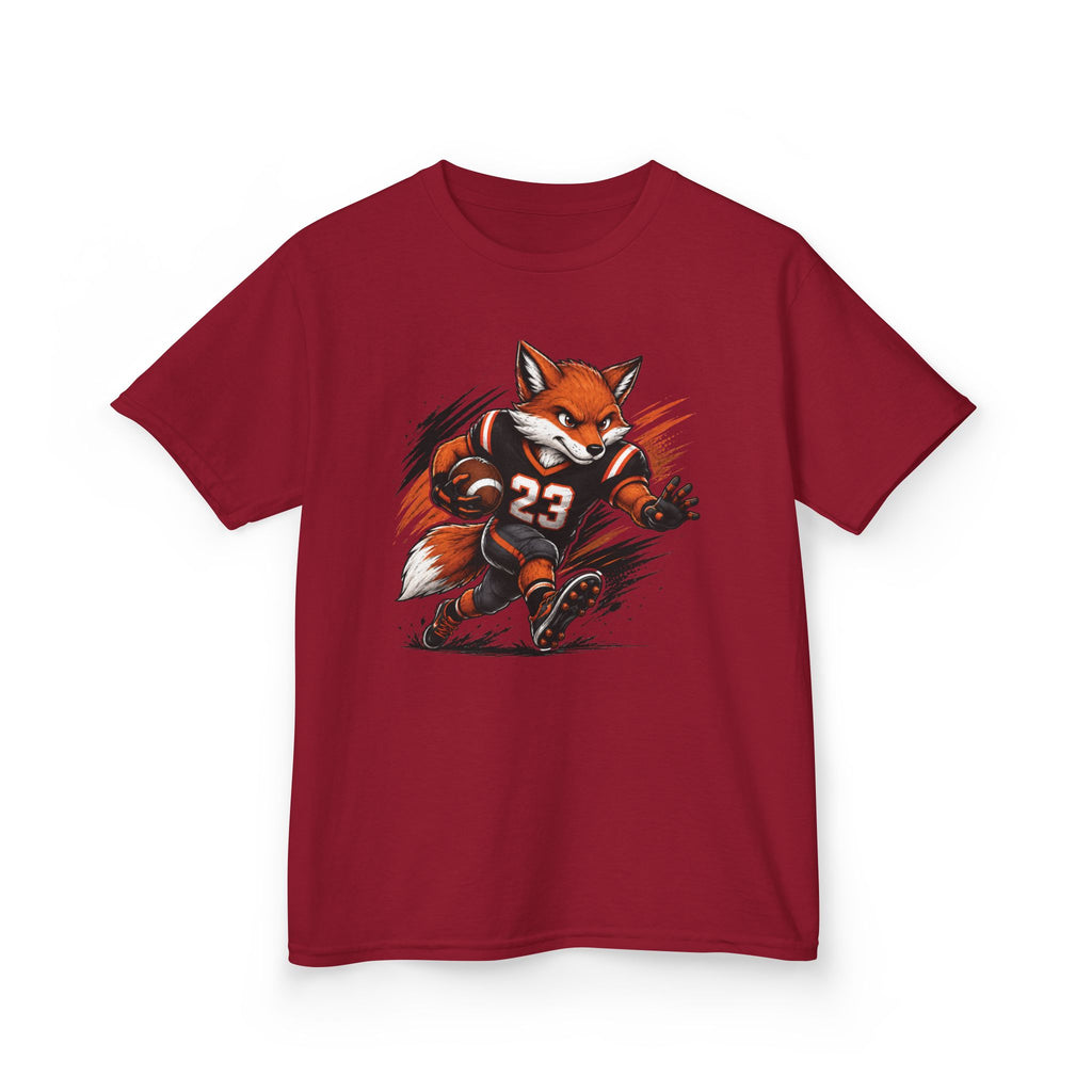 Football Fox T-Shirt | Cool Fox Football Player Graphic | Kids Football Tee | Youth Sports Animal Shirt | Football Lover Gift