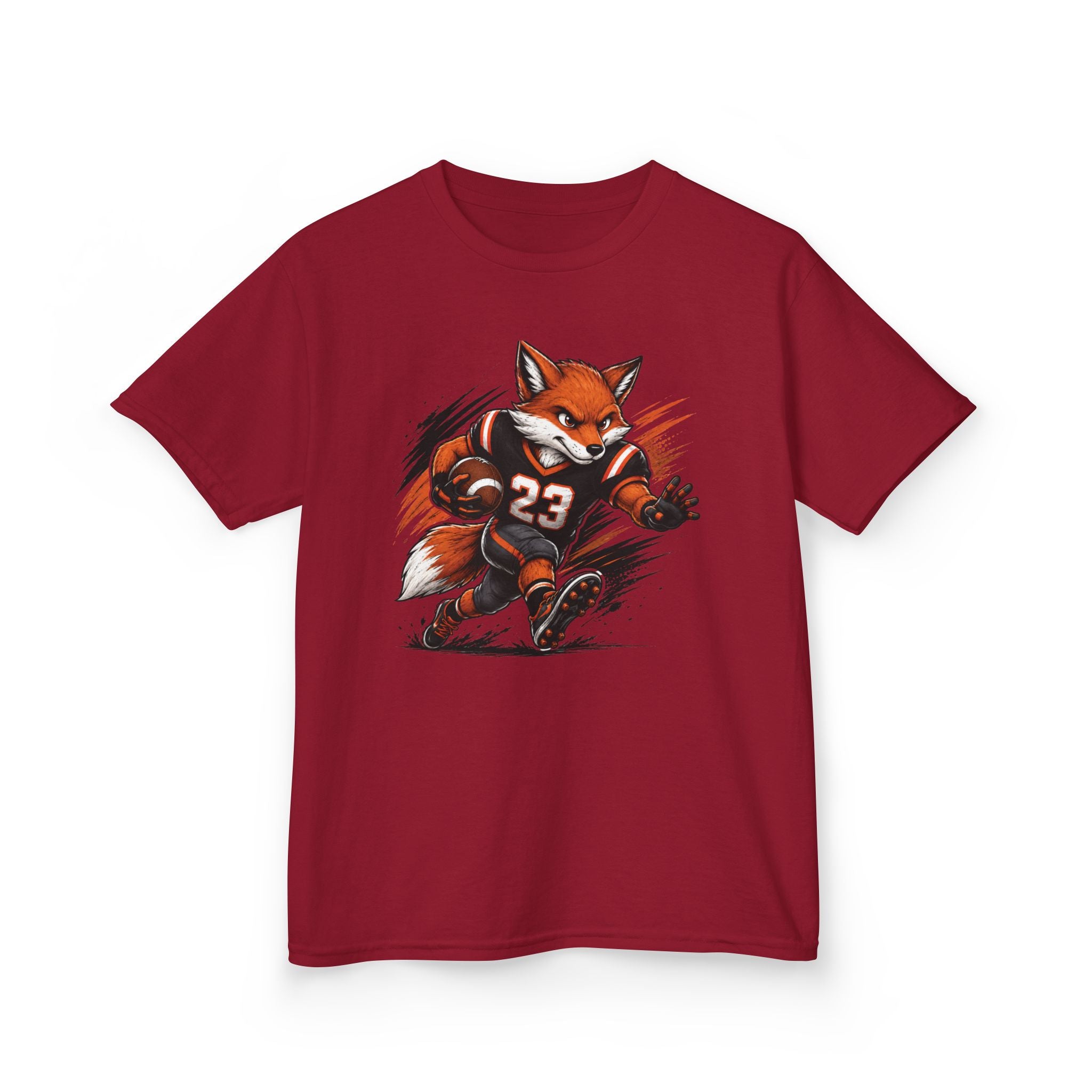 Football Fox T-Shirt | Cool Fox Football Player Graphic | Kids Football Tee | Youth Sports Animal Shirt | Football Lover Gift