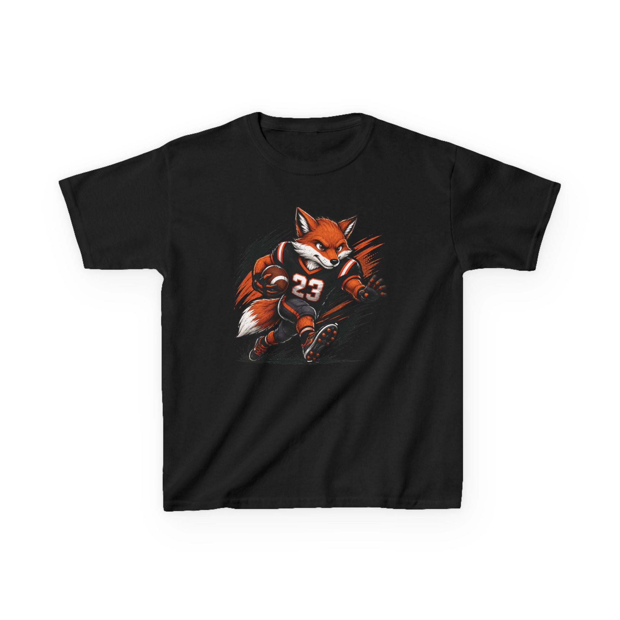 Football Fox T-Shirt | Cool Fox Football Player Graphic | Kids Football Tee | Youth Sports Animal Shirt | Football Lover Gift
