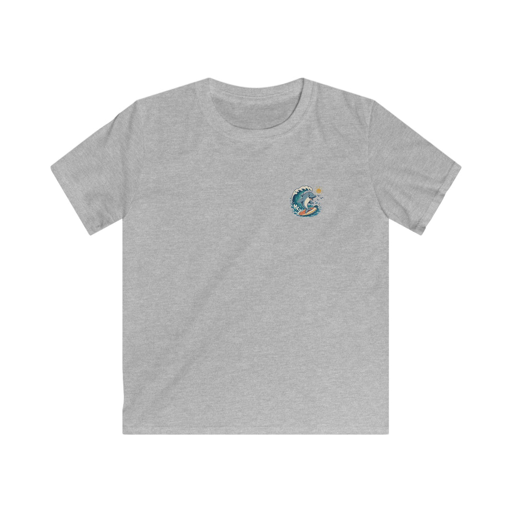 Ocean Adventure Kids Tee 'Catch the Good Tide' Dolphin Surf Graphic