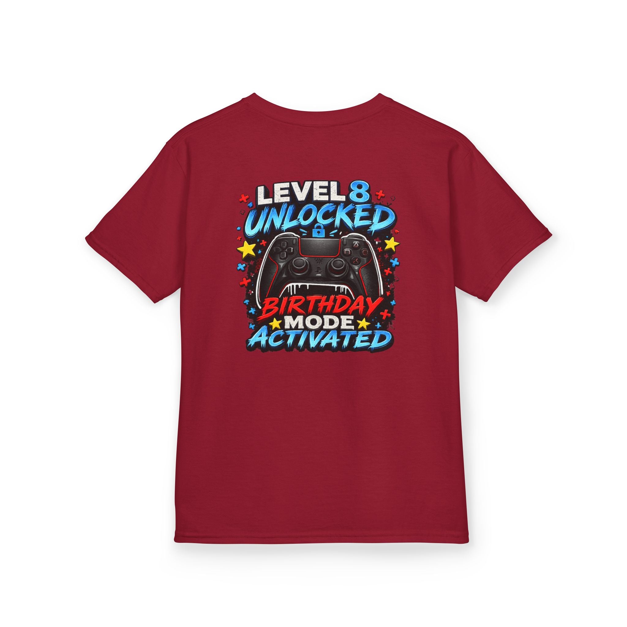 Level 8 Unlocked Birthday Mode Graphic kids Birthday T-Shirt Design