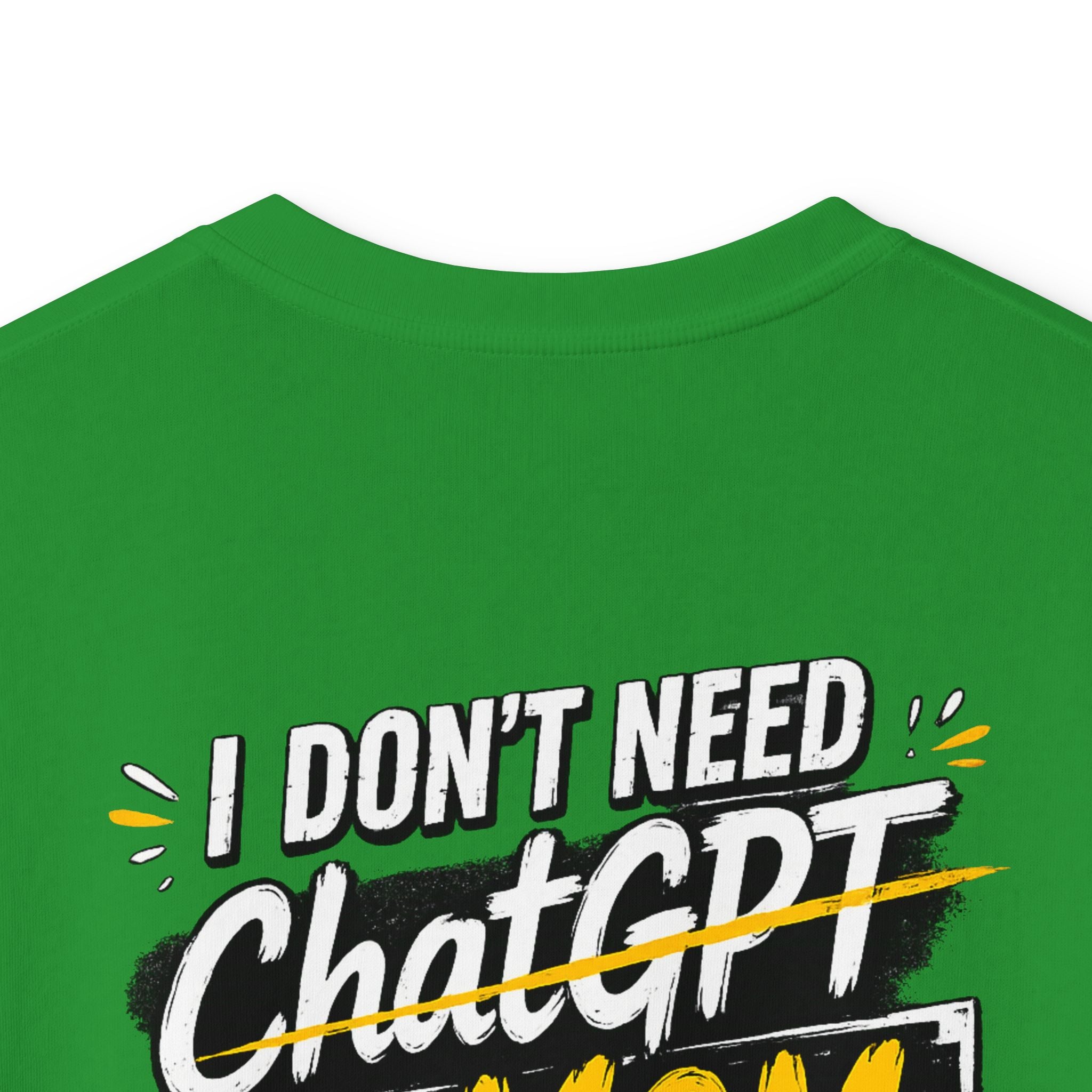"I Don’t Need ChatGPT, My Mom Knows Everything" Back Graphic Kids Tee