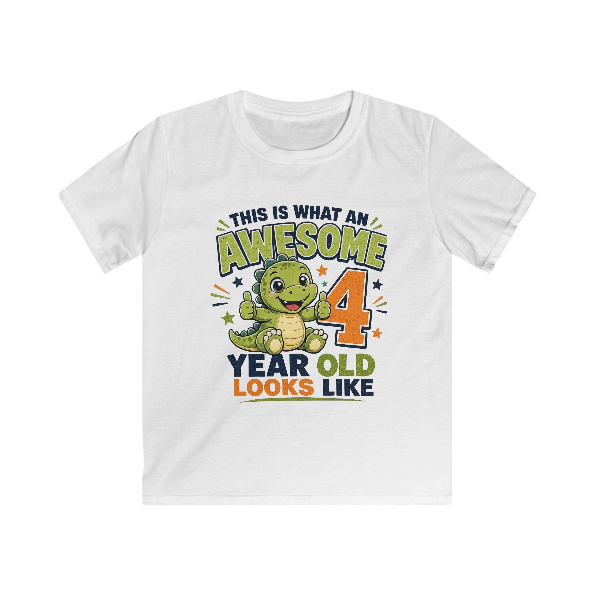 Kids Tee "This Is What An Awesome 4 Year Old Looks Like" Birthday Shirt