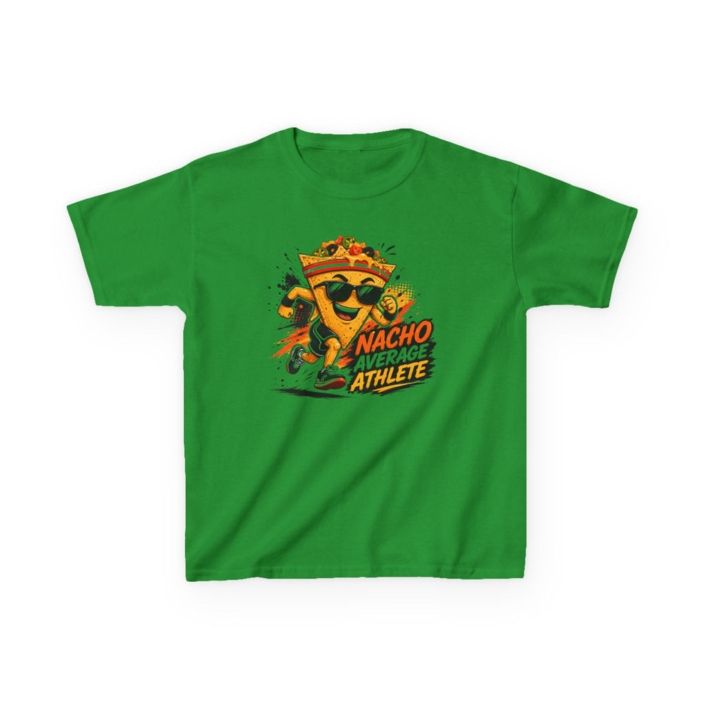 Nacho Average Athlete T-Shirt | Funny Nacho Sports Graphic Tee | Food Pun Running Shirt | Kids & Adults Athletic Gift