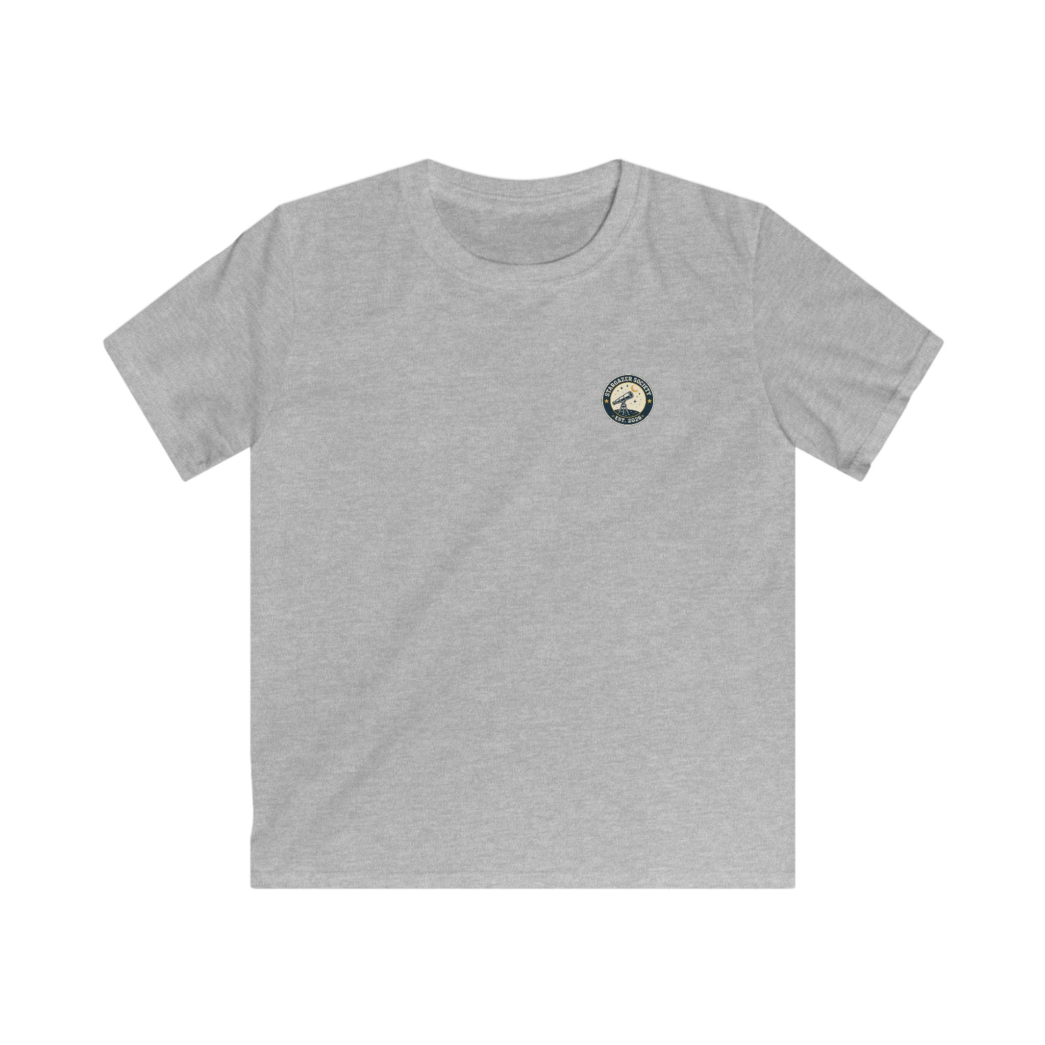"Stargazer Society" Kids Tee Telescope 'Est. 2026' For Boys & Girls