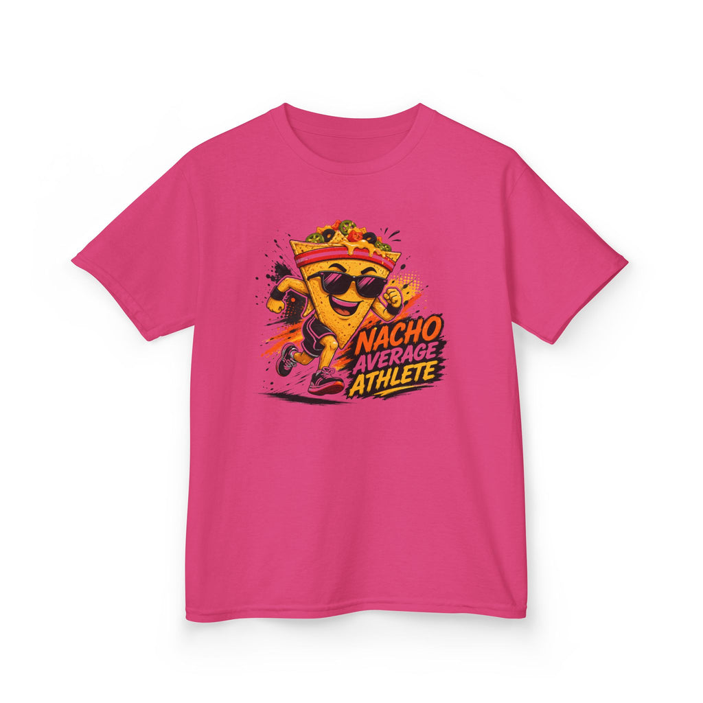Nacho Average Athlete T-Shirt | Funny Nacho Sports Graphic Tee | Food Pun Running Shirt | Kids & Adults Athletic Gift