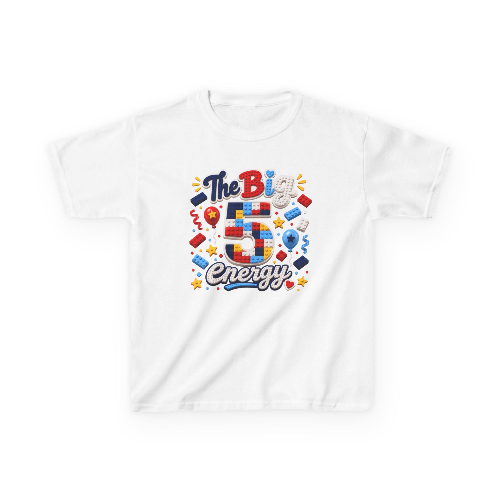 "The Big 5" Graphic kids Birthday T-Shirt Design
