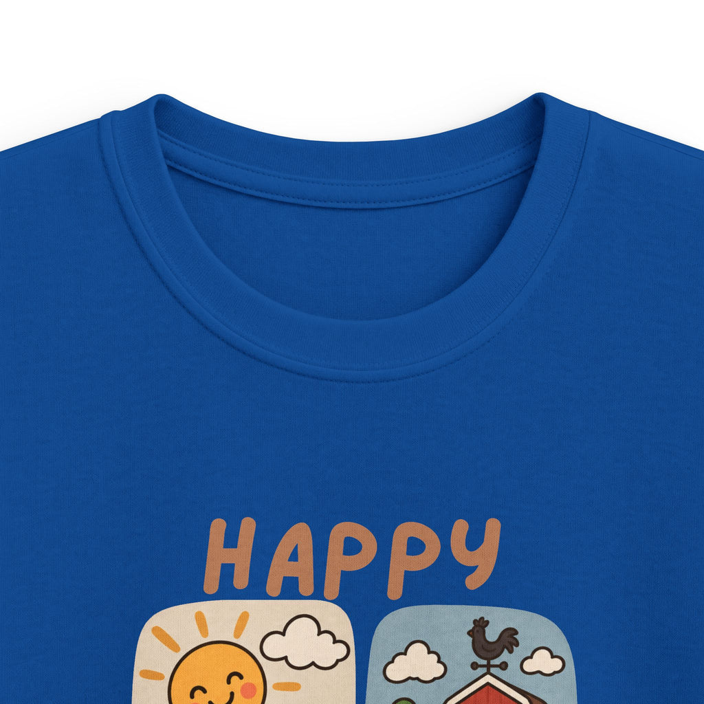 Boys T-Shirt "Happy Farm" Cute Barnyard Graphic Tee for Children