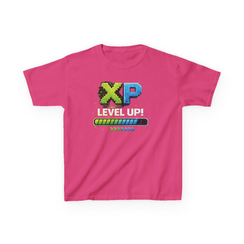 Kids T-Shirt - "XP Level Up!" Boys Gamer Progress Bar Tee