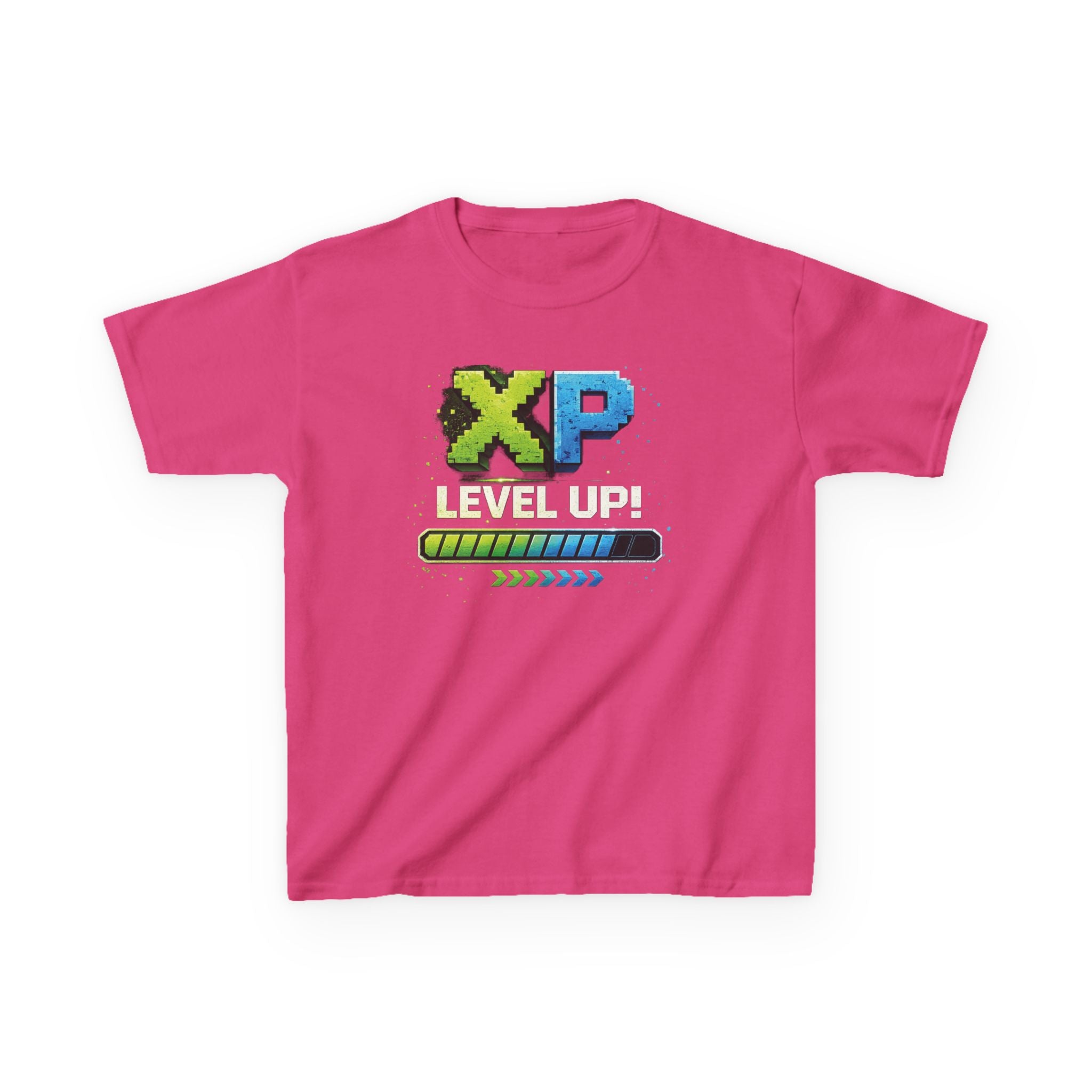 Kids T-Shirt - "XP Level Up!" Boys Gamer Progress Bar Tee