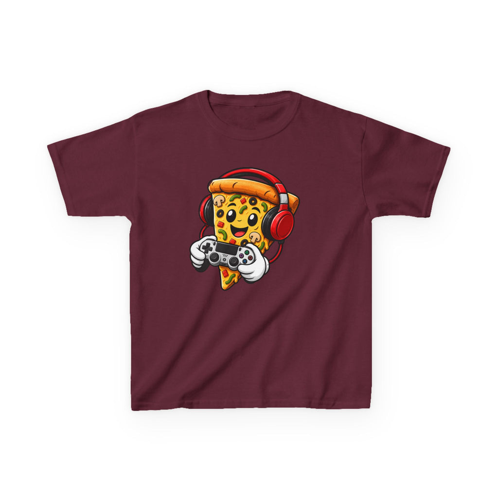 "Pizza Powered" Graphic kids Gamer T-Shirt Design