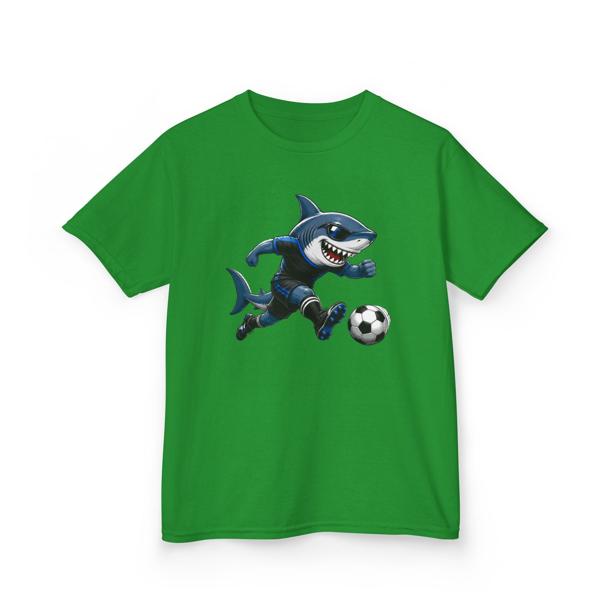 Soccer Shark T-Shirt | Cool Shark Soccer Player Graphic | Sports Kids Soccer Tee | Youth Athlete Sports Shirt | Shark Lover Gift