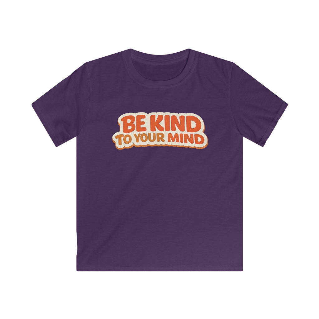 Kids T-Shirt  “Be Kind to Your Mind” Retro Mental Health Tee For Boys & Girls
