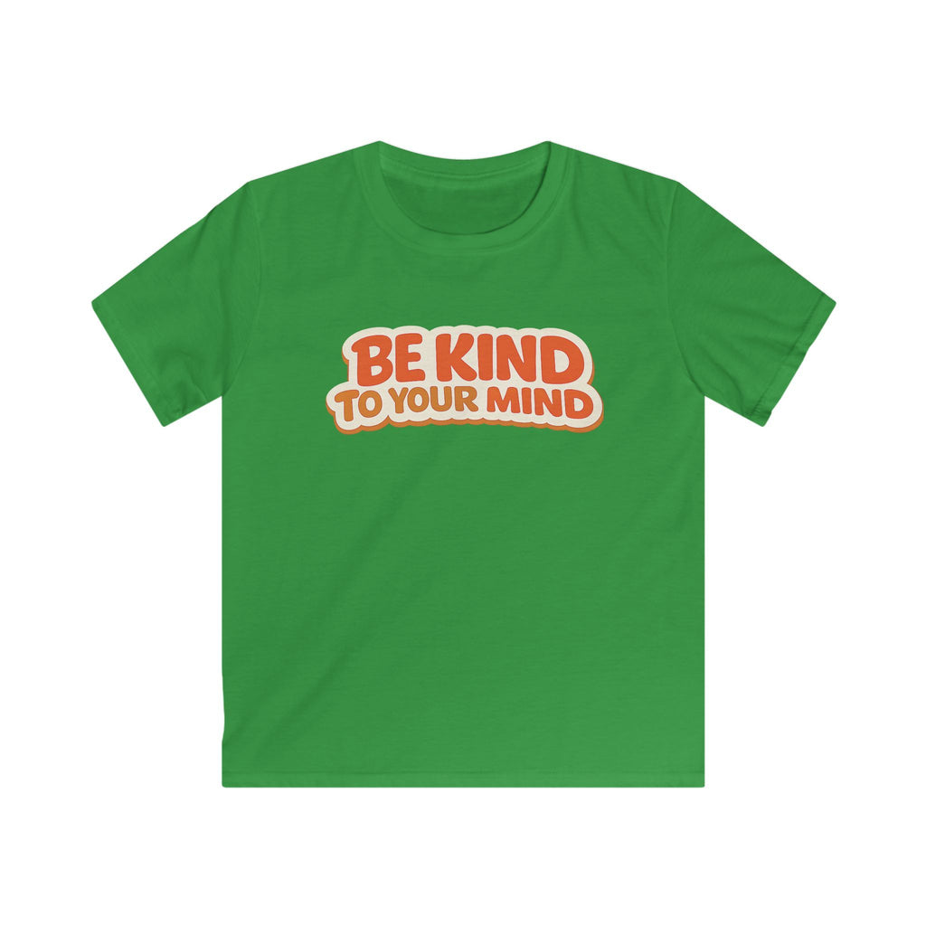 Kids T-Shirt  “Be Kind to Your Mind” Retro Mental Health Tee For Boys & Girls