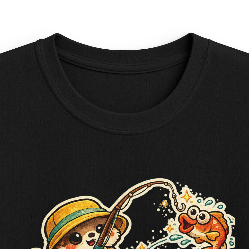 Kids Tee Cute Bear 'Gone Fishing' Graphic Tee for Boys & Girls