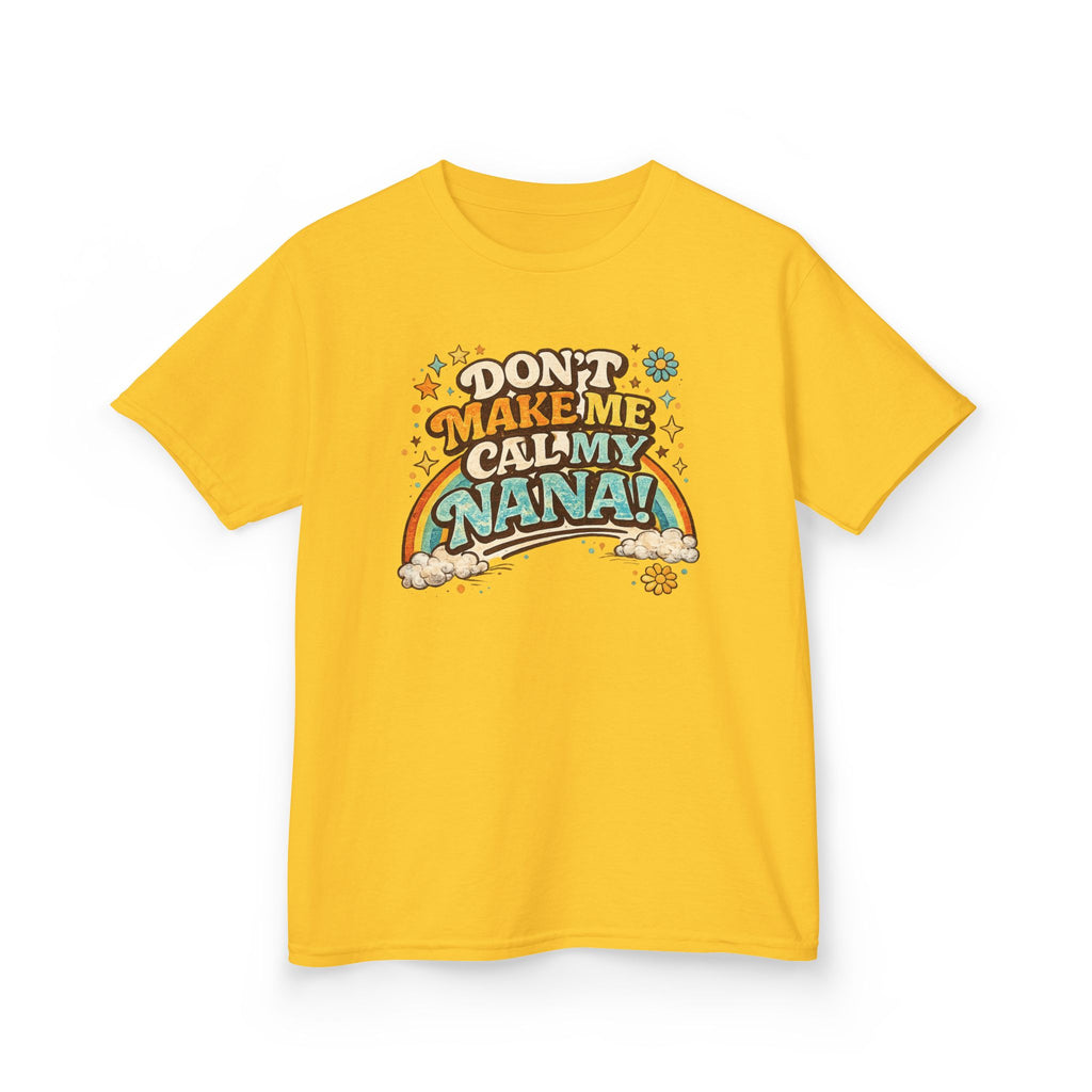 Don't Make Me Call My Nana PNG, Funny Nana Quote, Retro 70s Typography, Vintage Rainbow Shirt Design, Groovy Sublimation PNG, Printable T-Shirt Graphic, Transparent Background