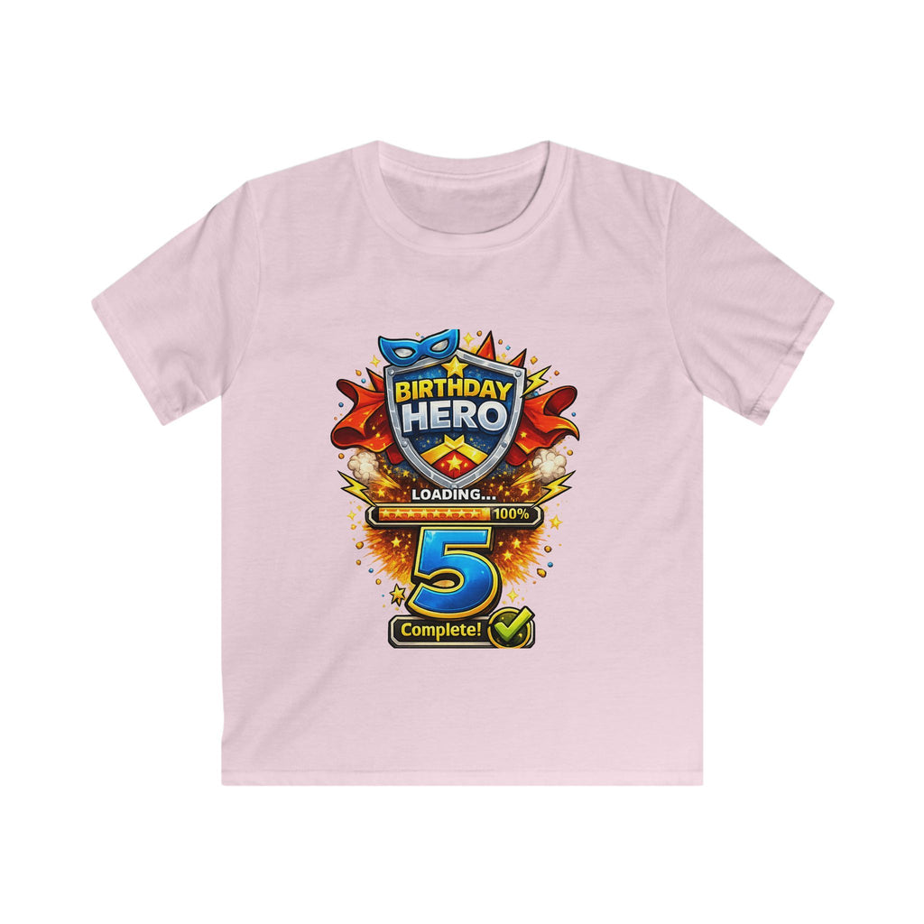 Birthday Hero 5th Birthday Kids Tee