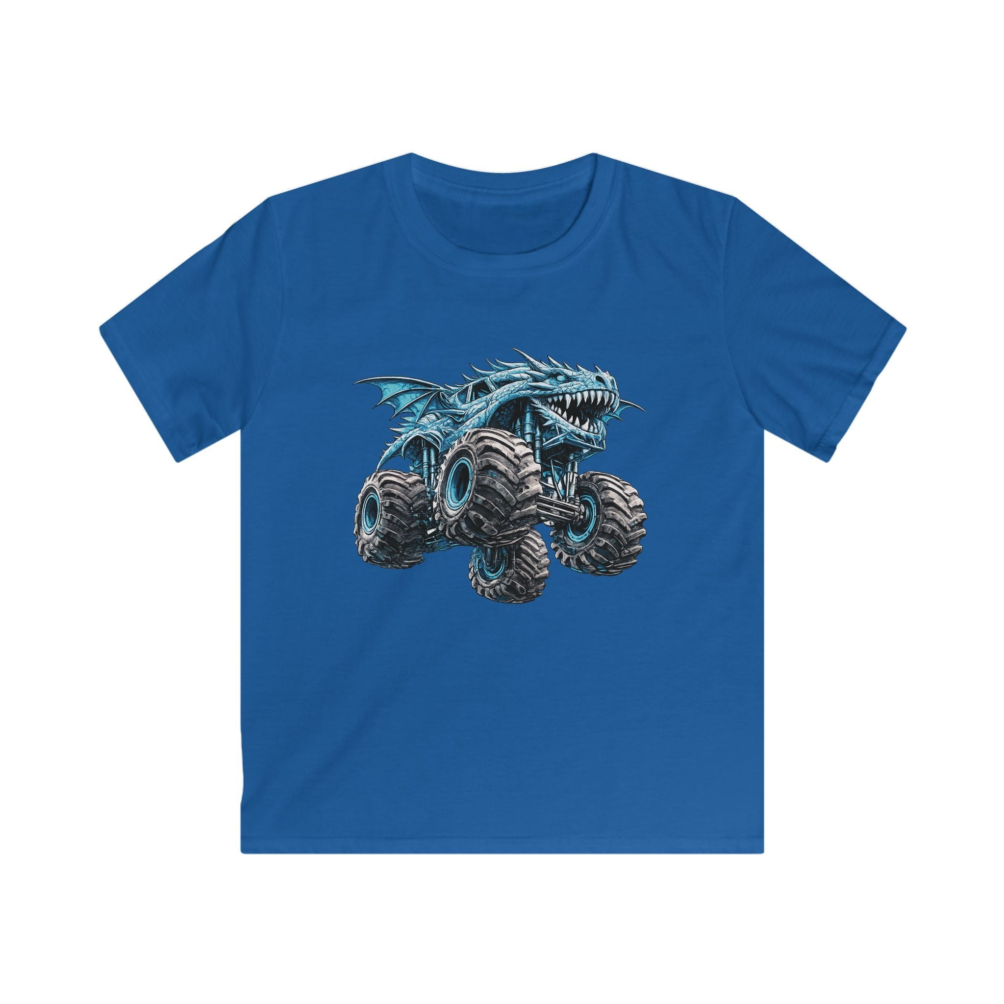 Graphic Tee "Blue Monster Truck Shark" for Boys