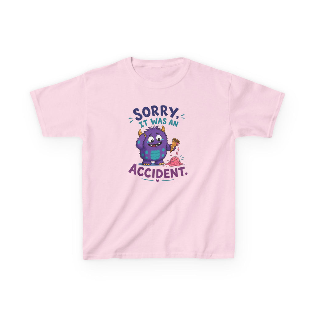 Kids Tee Cute Monster "Sorry, It Was An Accident" Funny Kids Shirt
