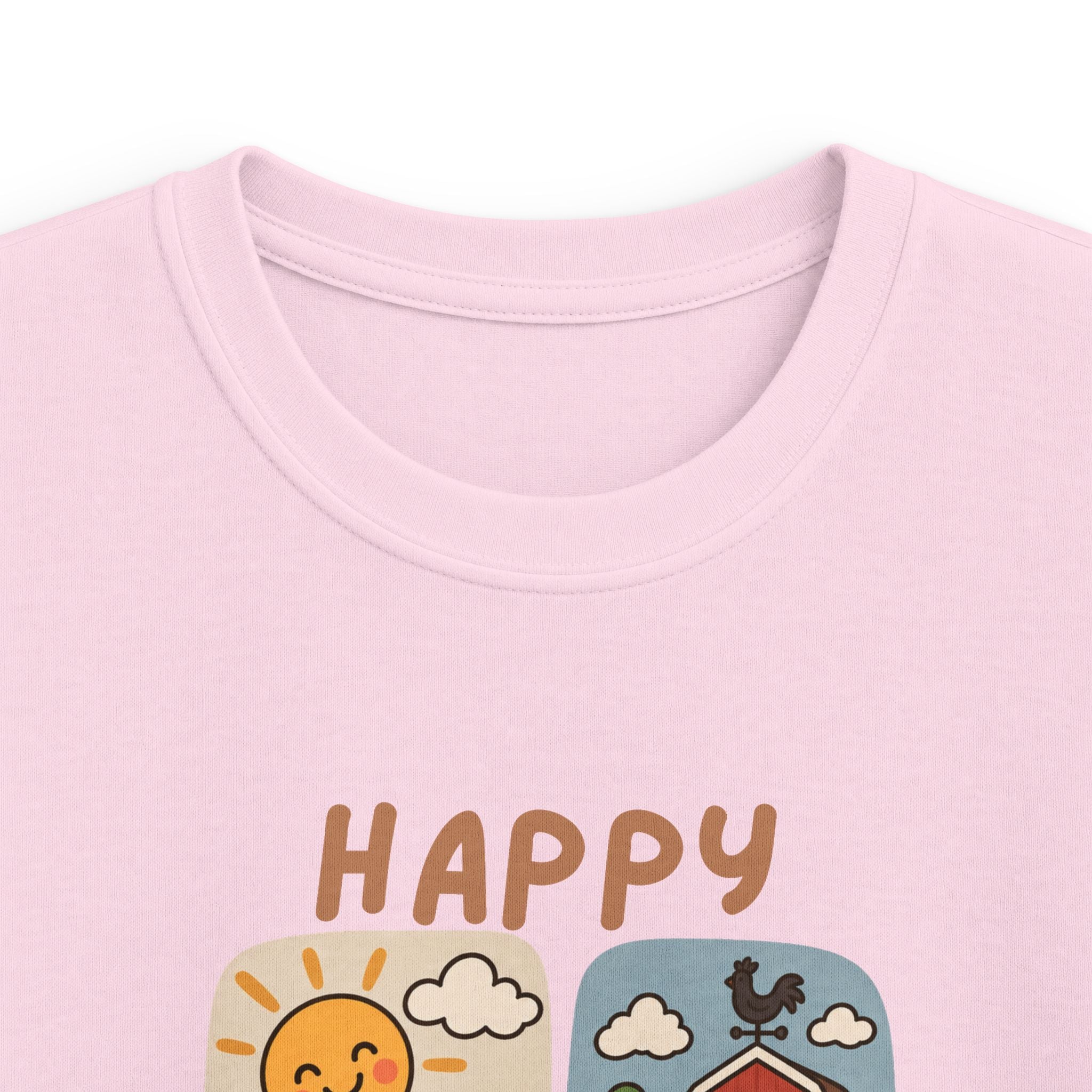 Boys T-Shirt "Happy Farm" Cute Barnyard Graphic Tee for Children