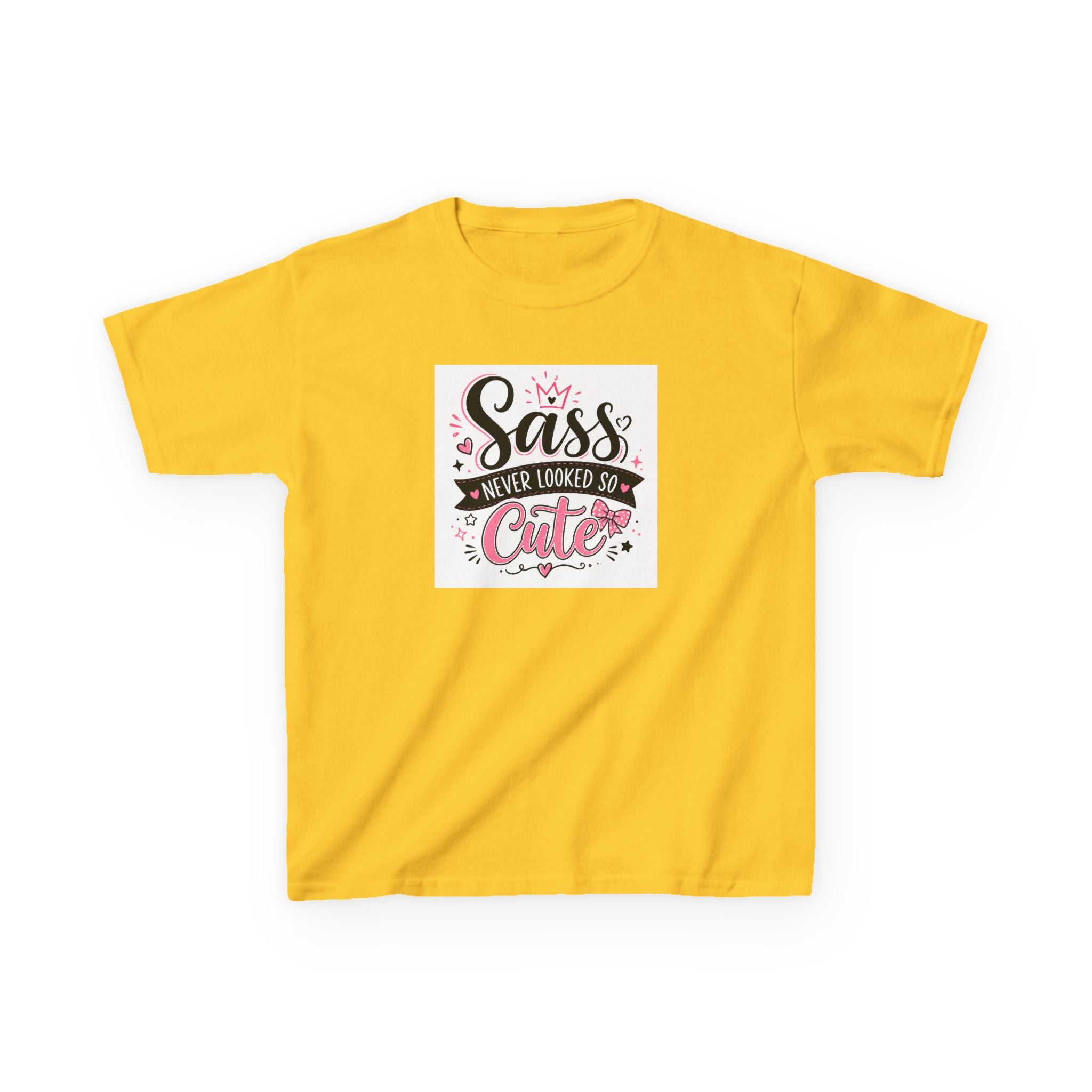"Sass never looked so cute" Girls Graphic Family T-Shirt Design