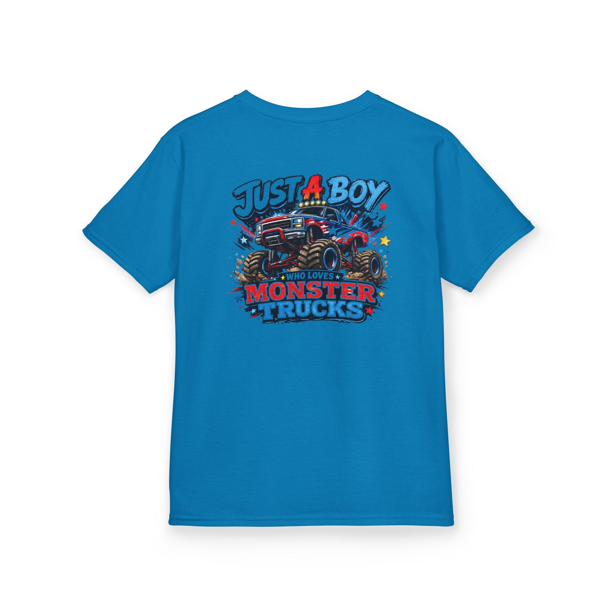 "Just A Boy Who Loves Monster Truck" Graphic kids Birthday T-Shirt Design
