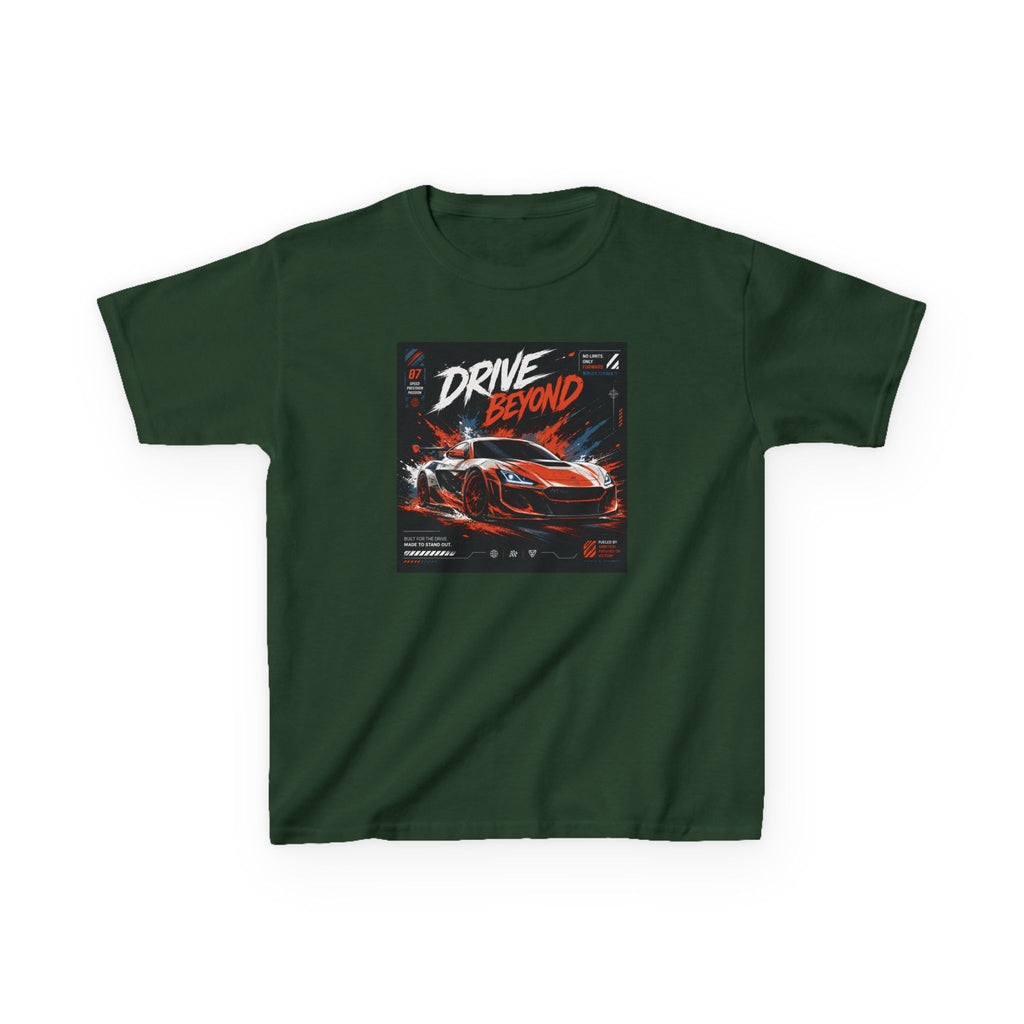 Boys 'Drive Beyond' Racing Car T‑Shirt — Retro Speed Graphic Tee