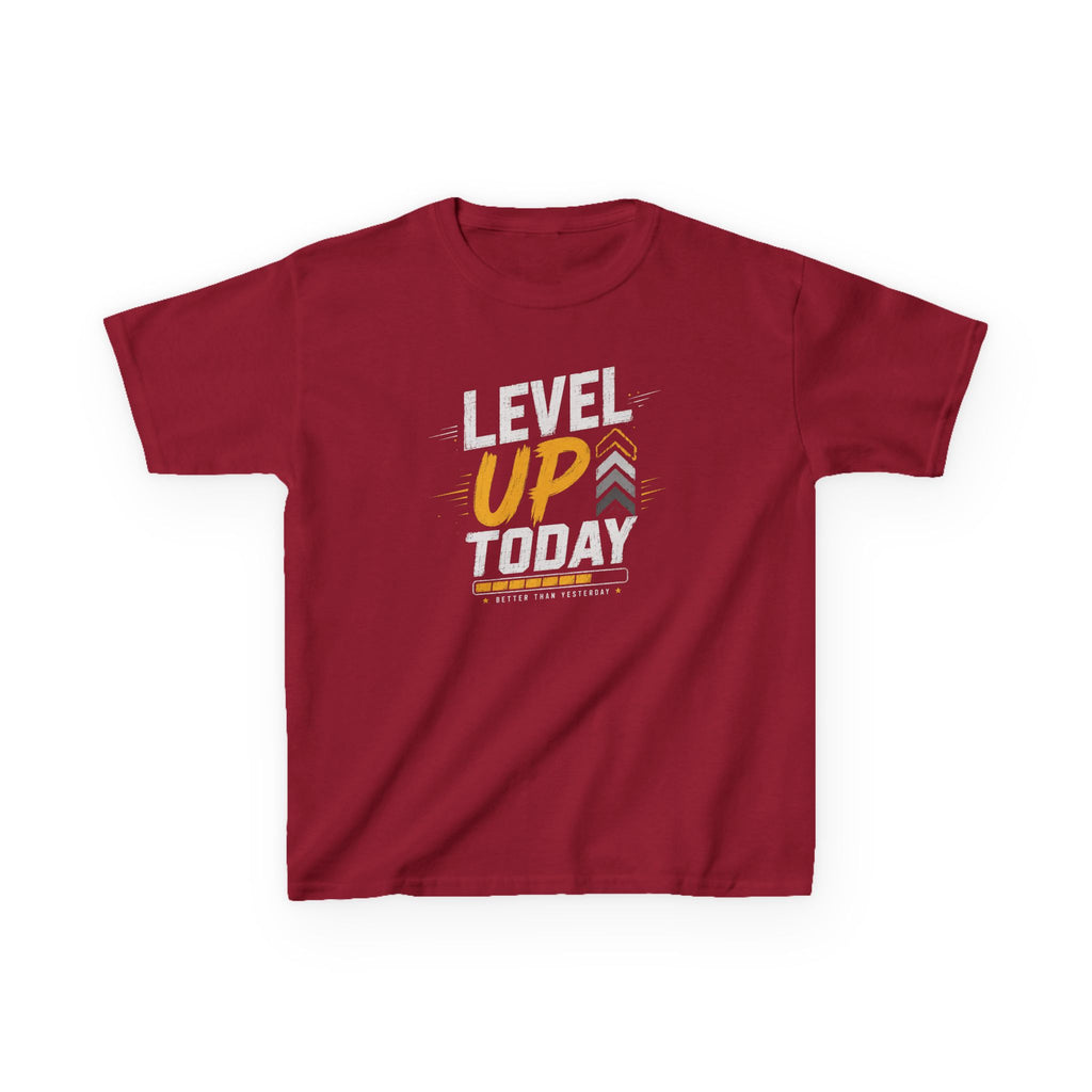 Kids "Level Up Today" Boys and Girls Graphic Tee Birthday Gamer Shirt