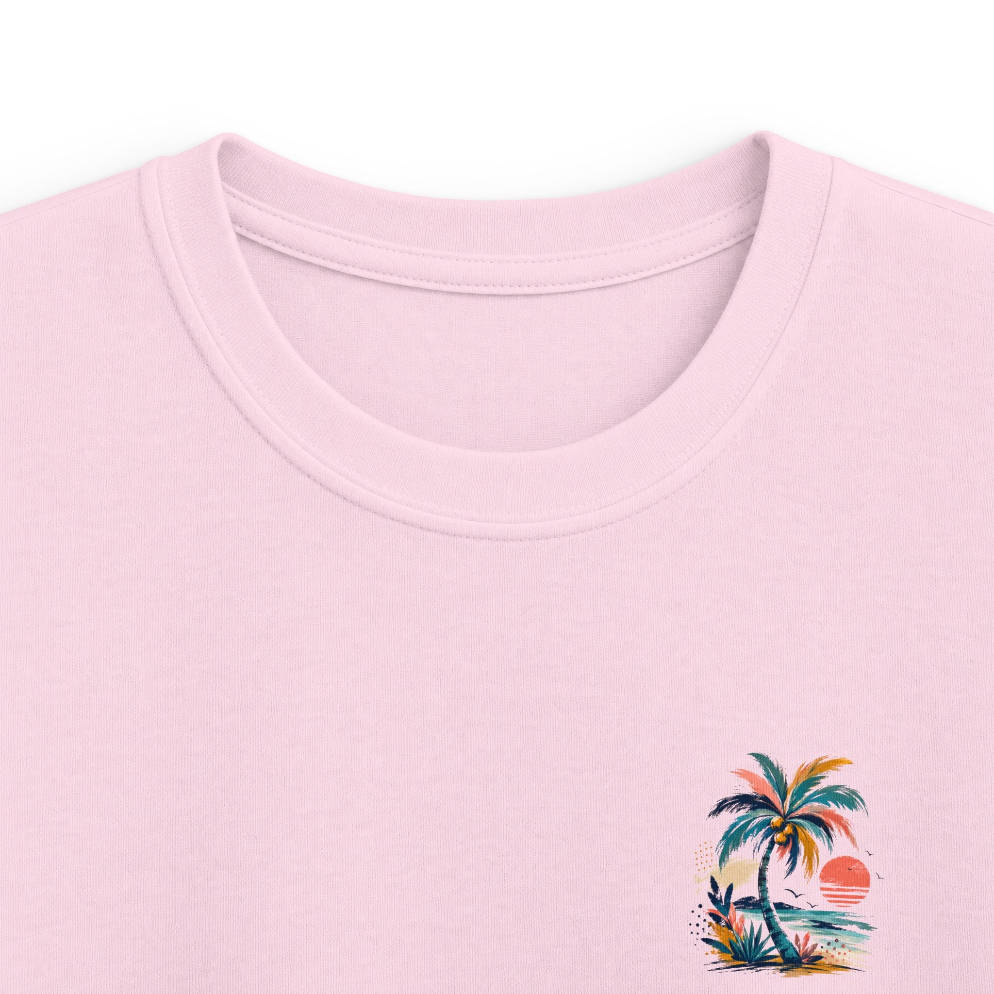Kids Palm Beach T-Shirt Tropical Sunset Beach Tee for Children