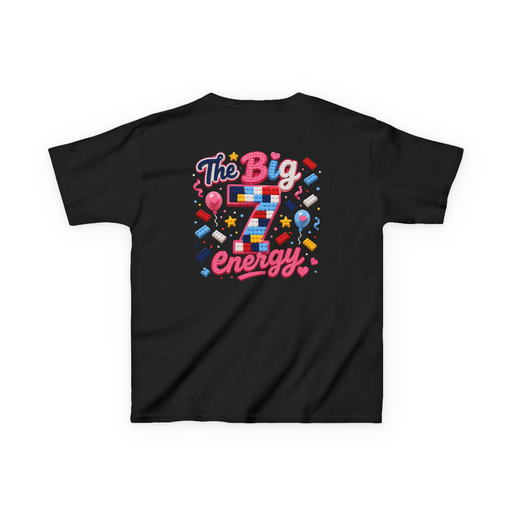 "The Big Energy 7" Graphic kids Birthday T-Shirt Design