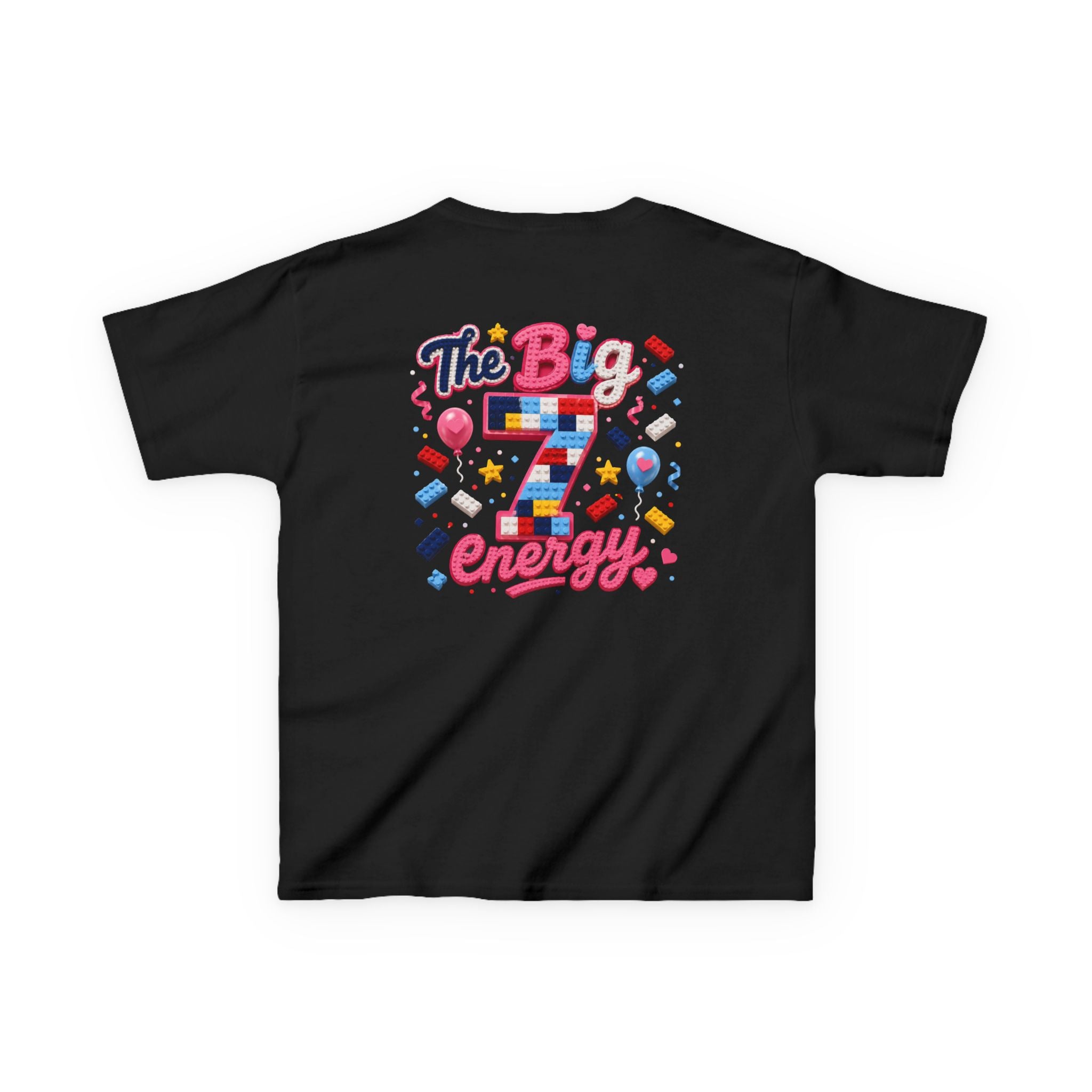 "The Big Energy 7" Graphic kids Birthday T-Shirt Design