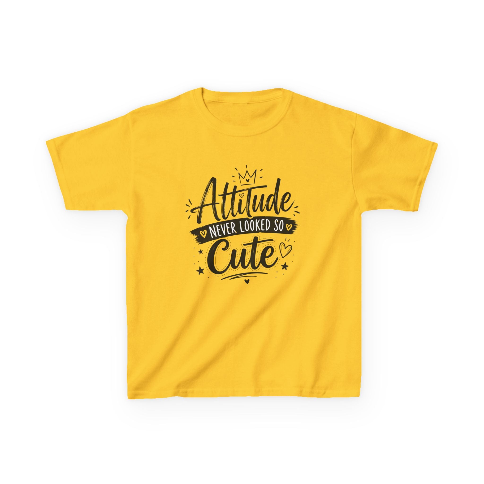 "Attitude Never Looked So Cute" Funny Graphic T-Shirt Design
