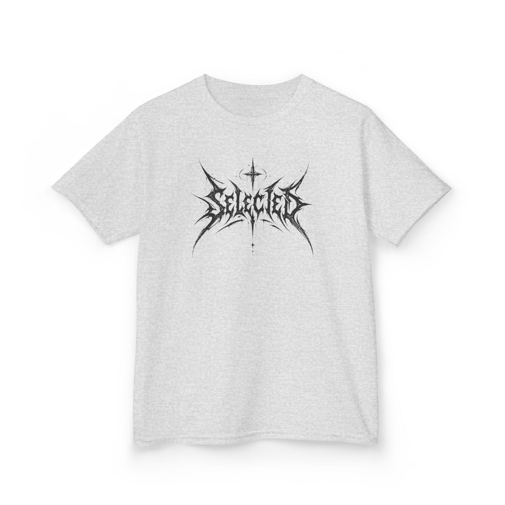 Kids Tee 'Selected' Black Metal Logo Boys and Girls Graphic Tees