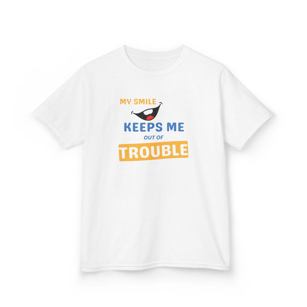 My Smile - Keeps me out of Trouble | Funny Kids Graphic T-Shirt