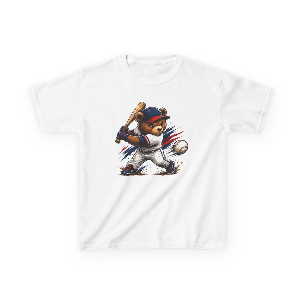Baseball Bear T-Shirt | Cute Baseball Player Bear Graphic | Kids Baseball Tee | Little Slugger Sports Shirt | Baseball Lover Gift
