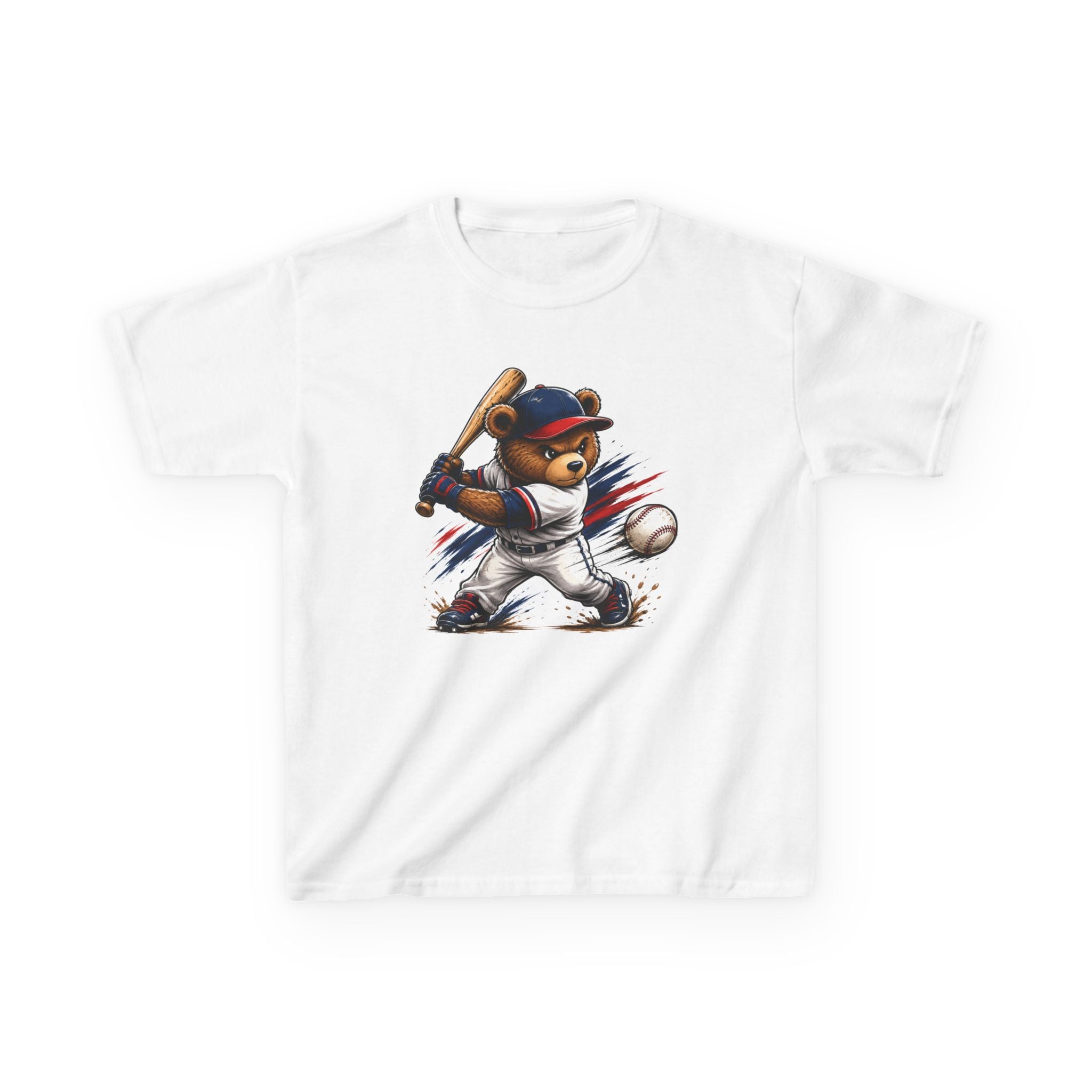Baseball Bear T-Shirt | Cute Baseball Player Bear Graphic | Kids Baseball Tee | Little Slugger Sports Shirt | Baseball Lover Gift