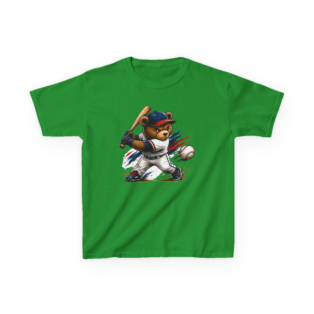 Baseball Bear T-Shirt | Cute Baseball Player Bear Graphic | Kids Baseball Tee | Little Slugger Sports Shirt | Baseball Lover Gift